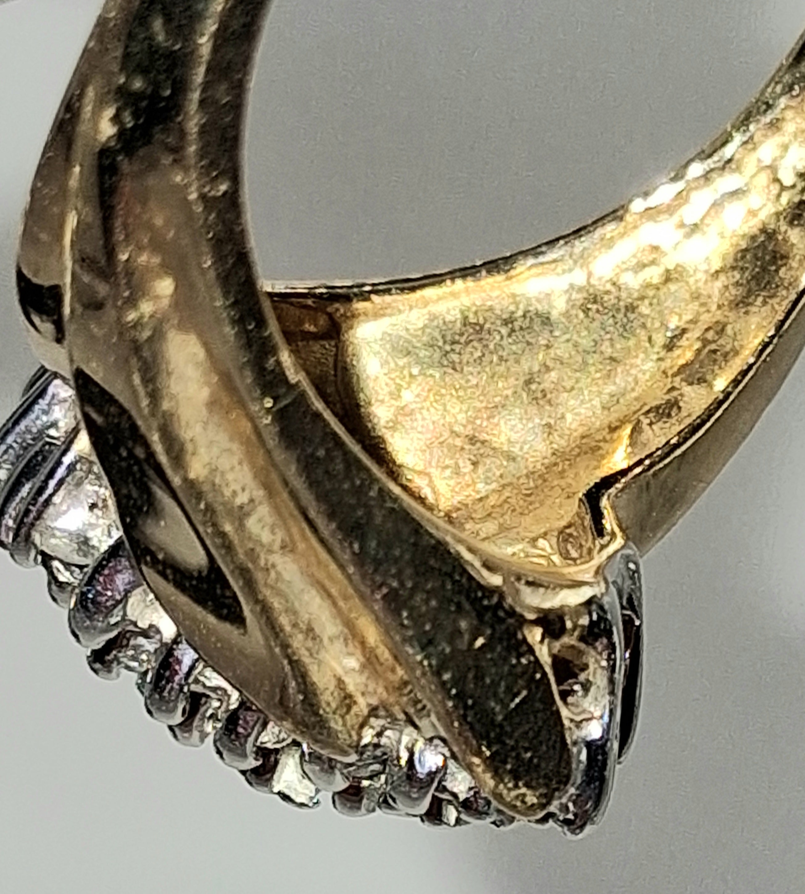 10KT Gold Diamond Chip Asymmetrical Ring