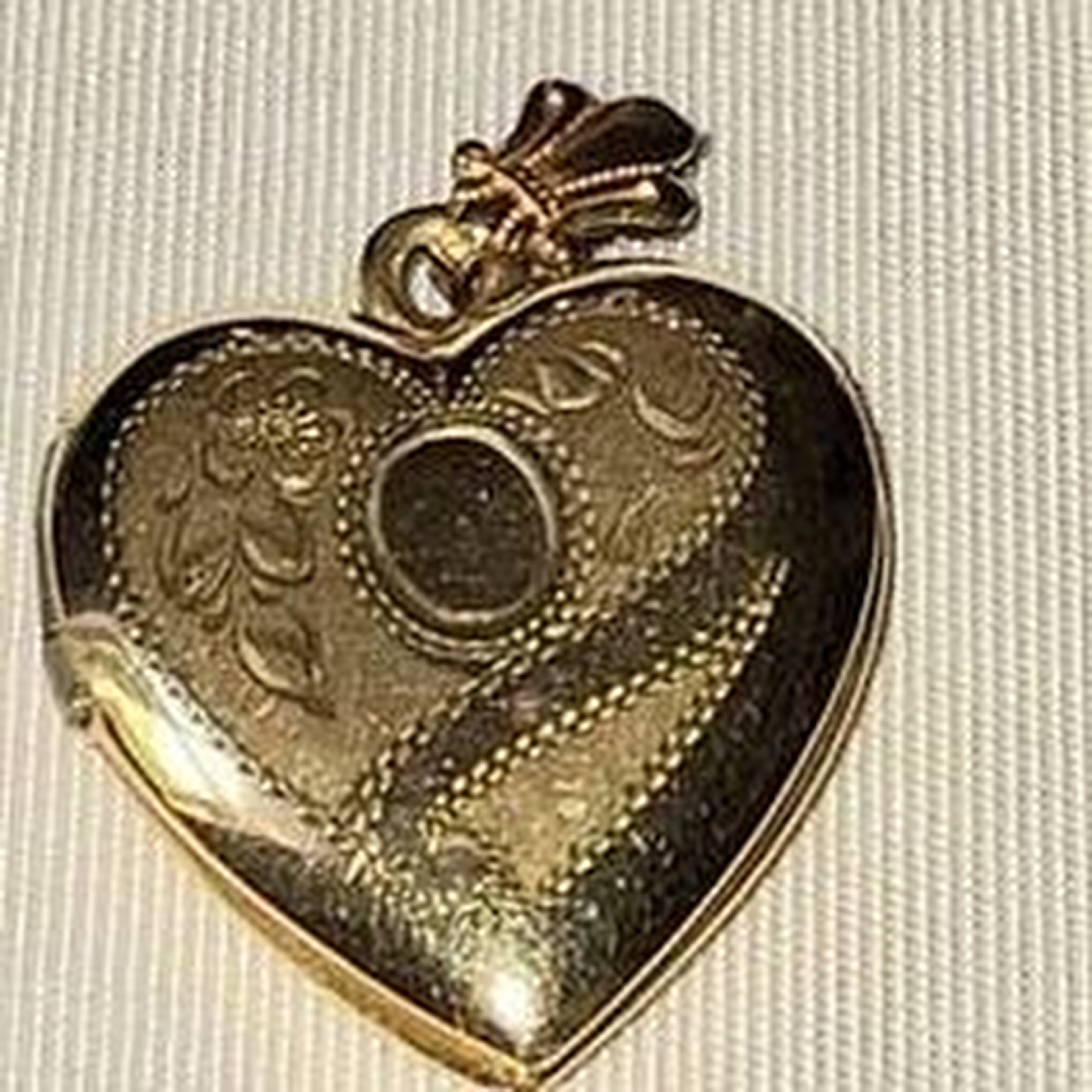 12KT Gold-Filled Engraved Locket, Marked