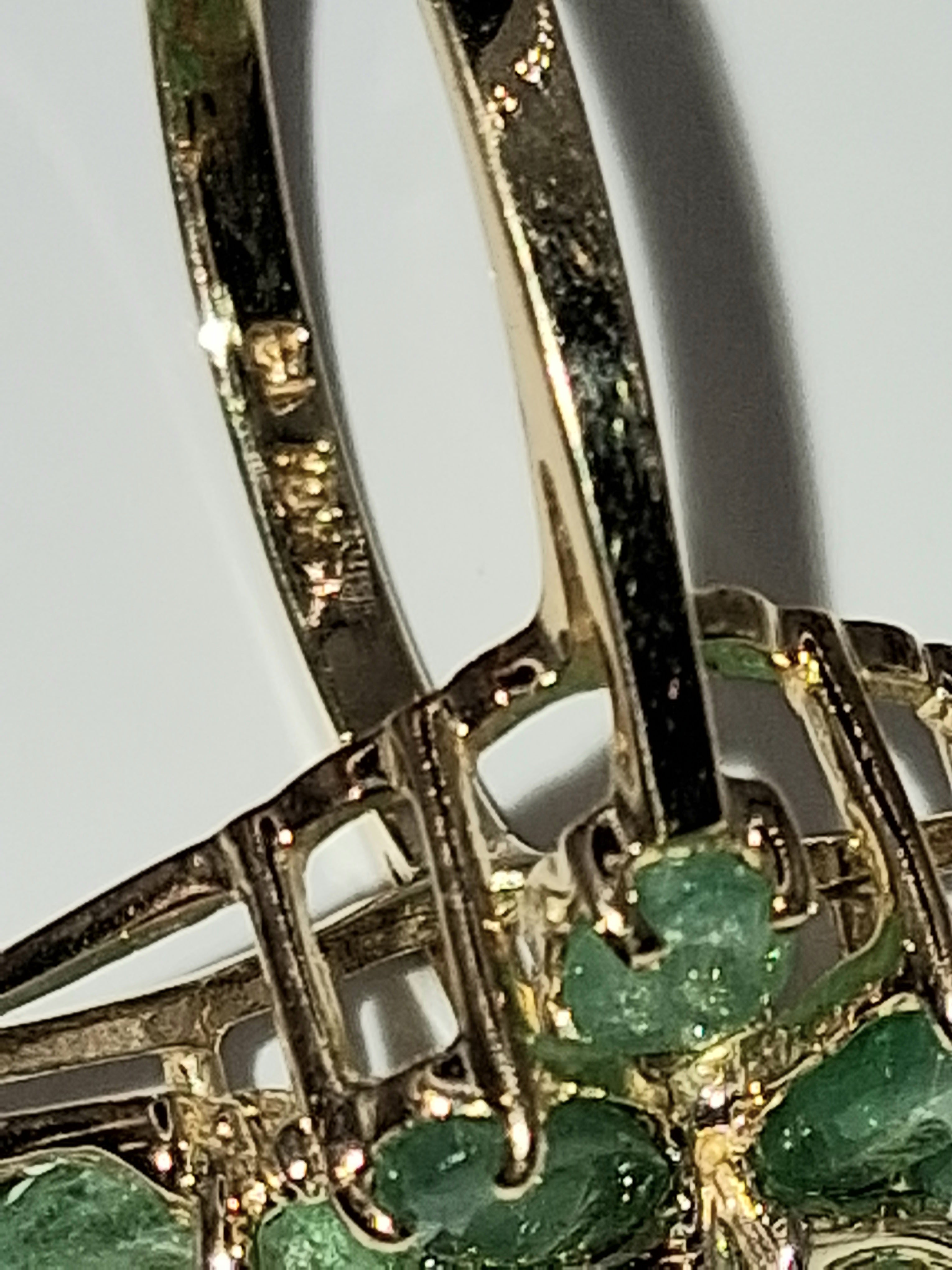 14KT Gold Emerald Cluster Dinner Ring