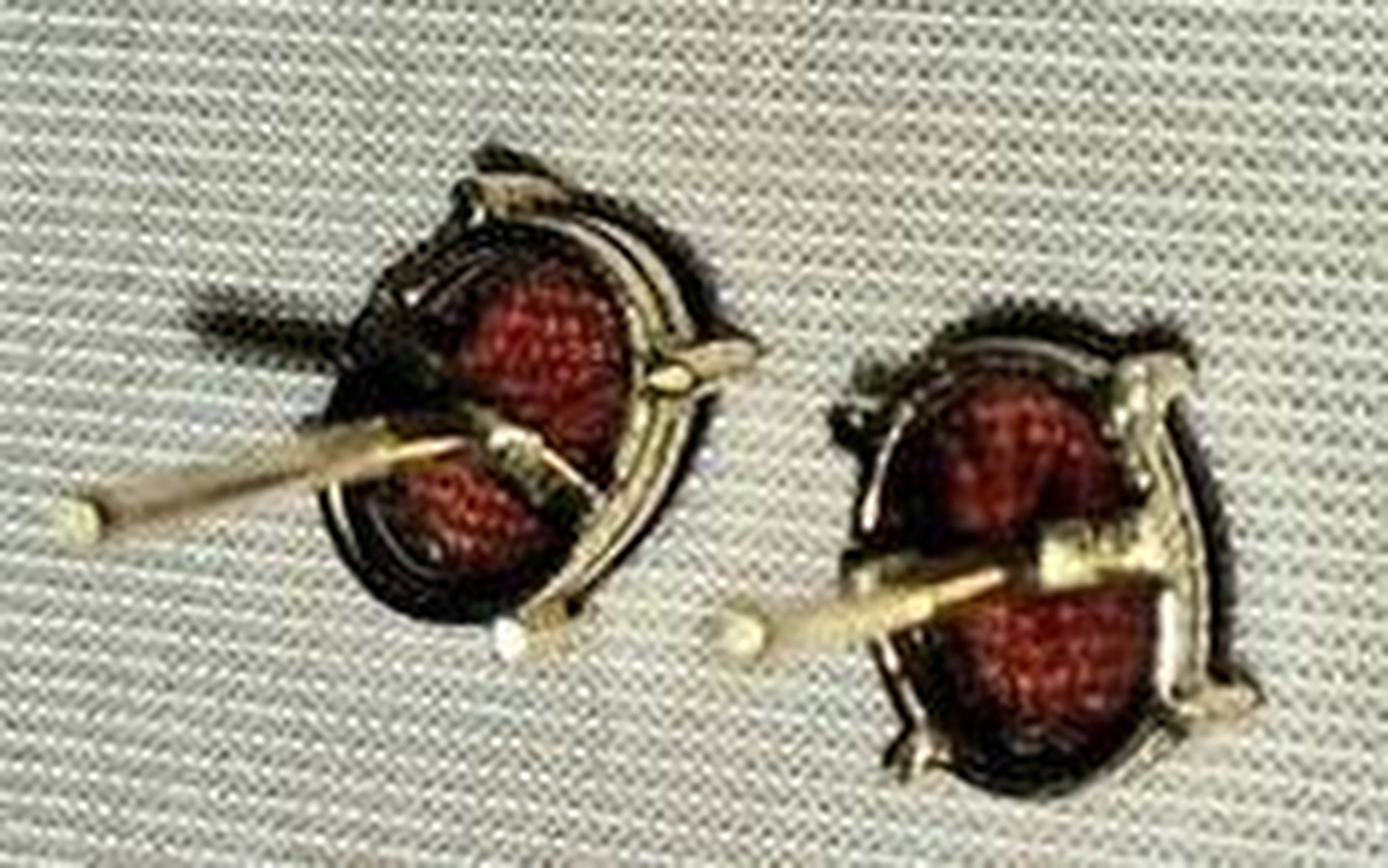14KT Gold Ruby Stud Earrings