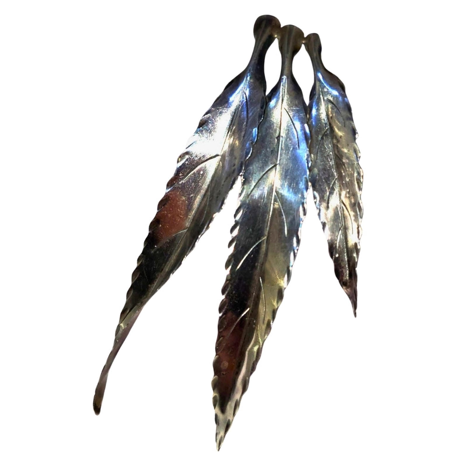Hand-Forged Leaf Brooch - Stuart Nye, Sterling Silver