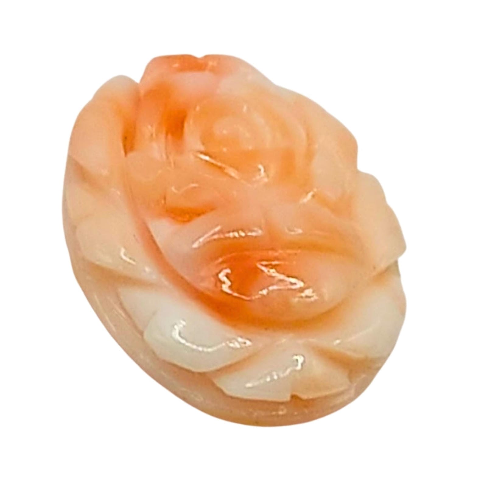 Unset Carved Oval Floral Relief Cameo