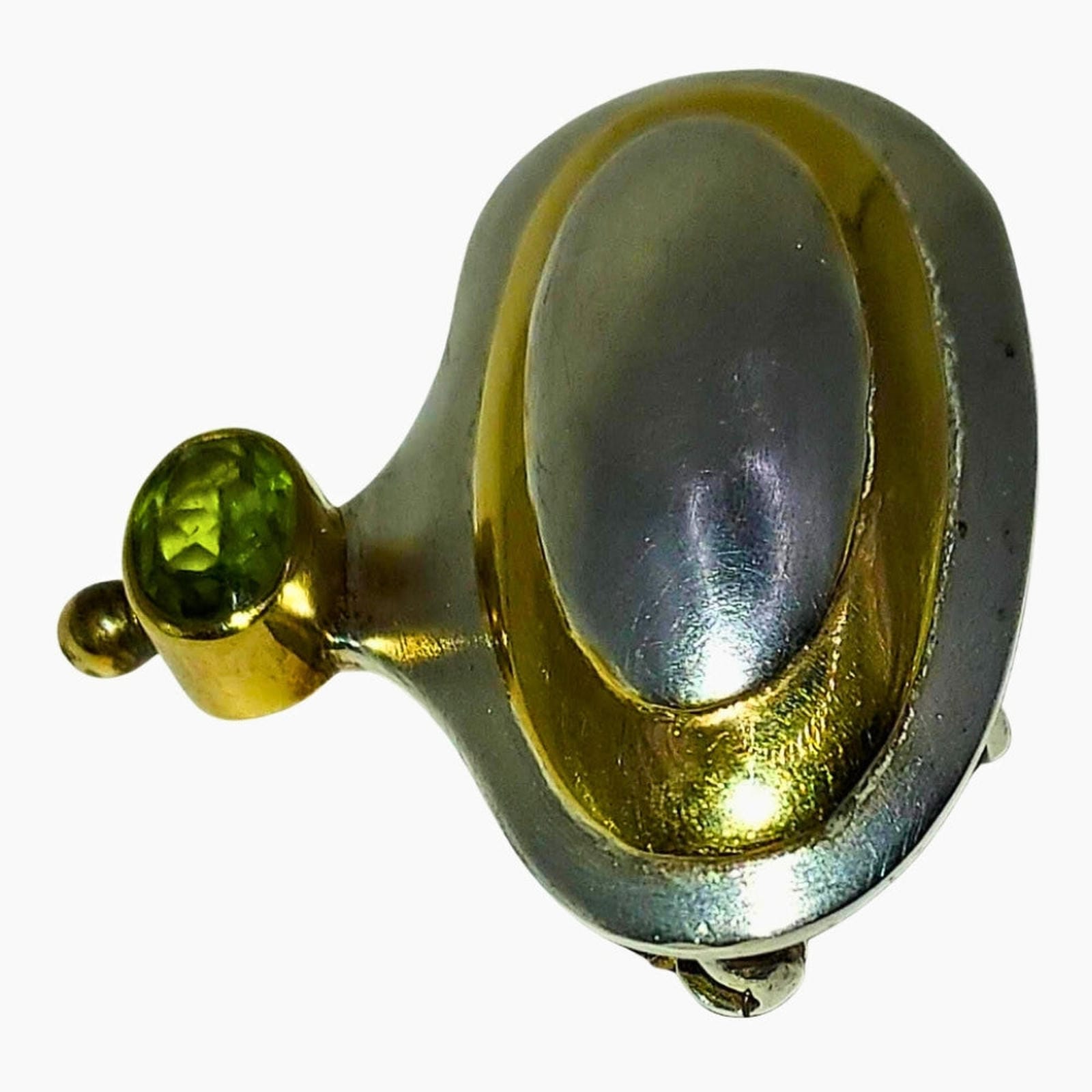 Michou Artisan Sterling Pin with Pearl, Topaz & Amethyst