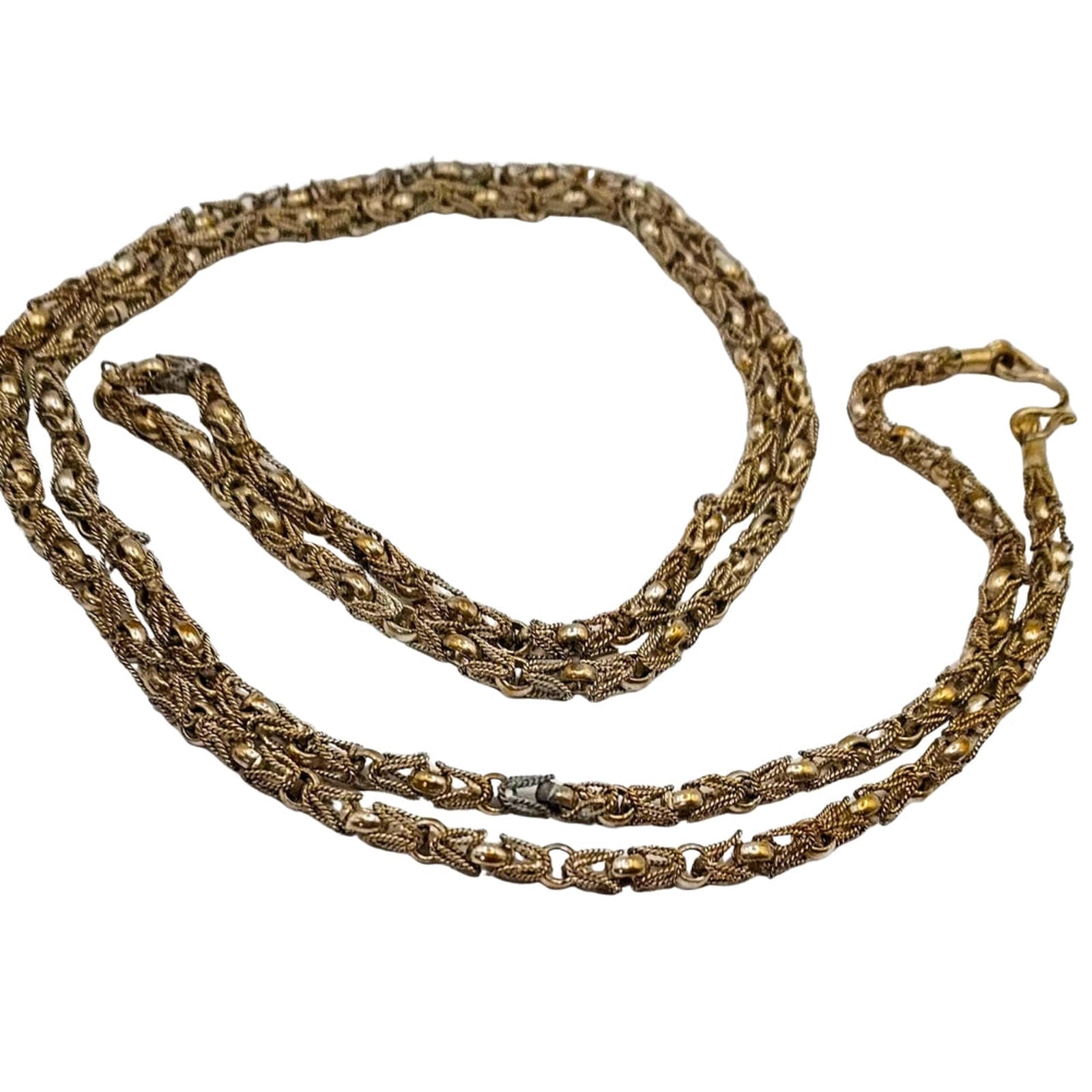Artisan Silver Chain with Filigree Wire Links