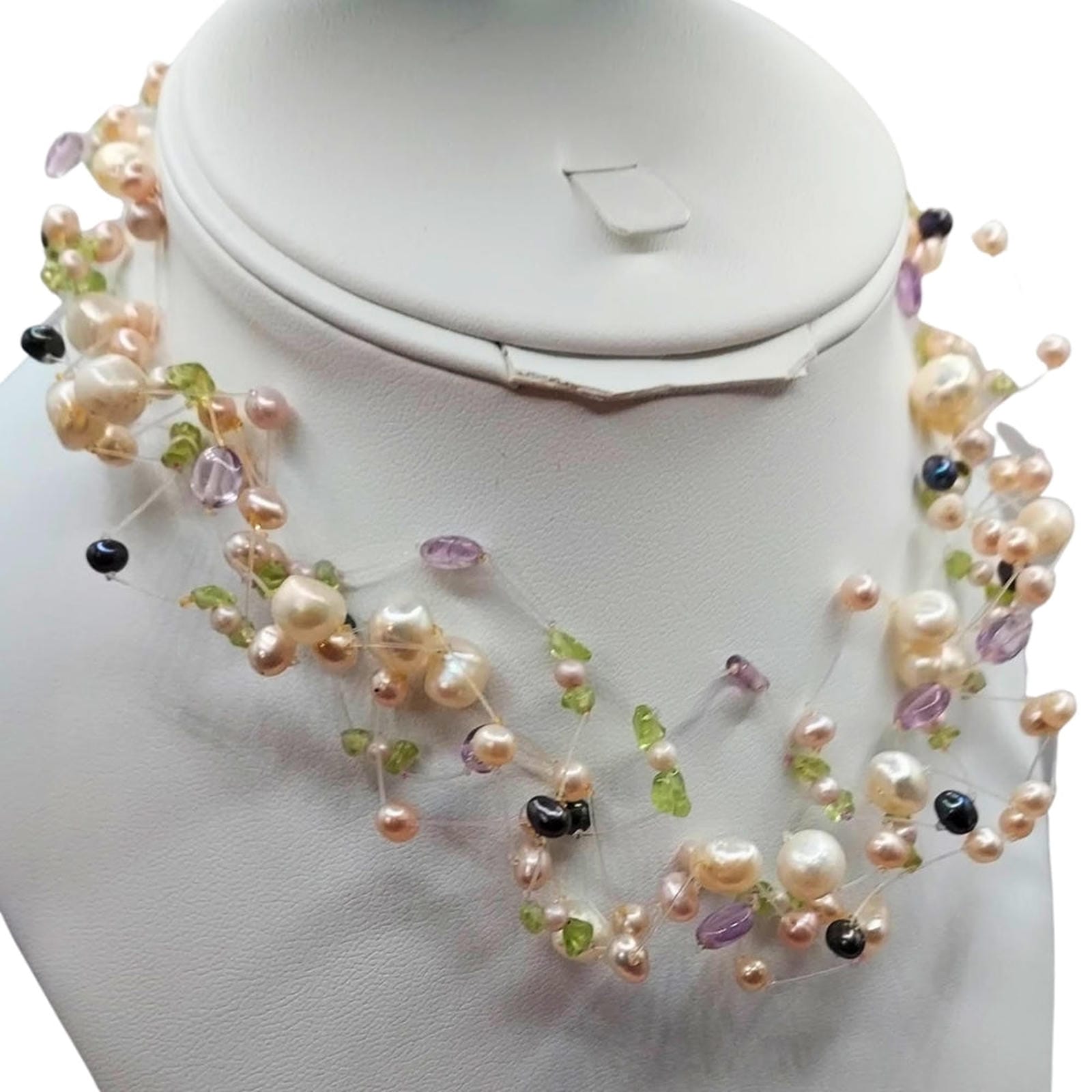 Freshwater Pearl & Semi-Precious Bead Choker