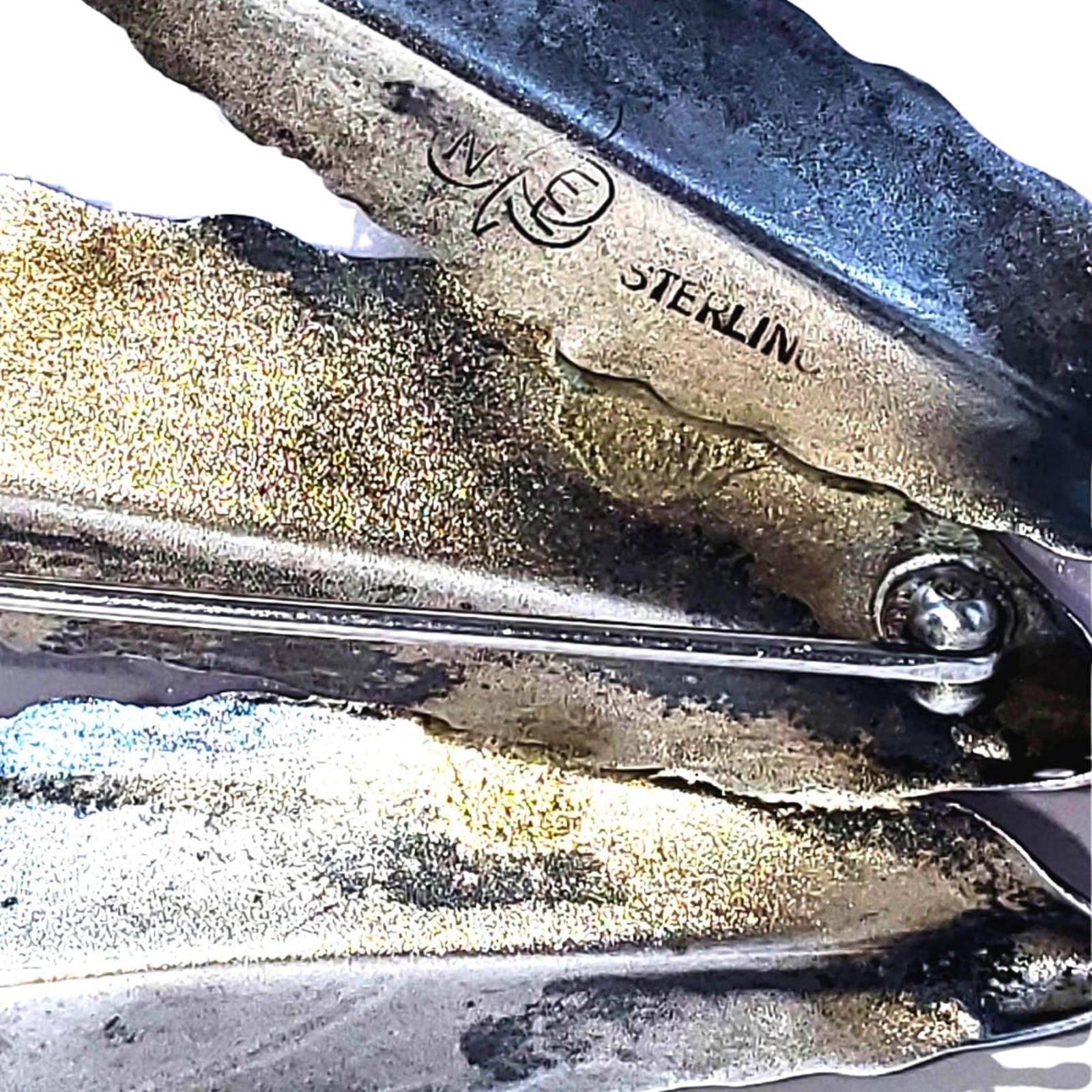 Hand-Forged Leaf Brooch - Stuart Nye, Sterling Silver