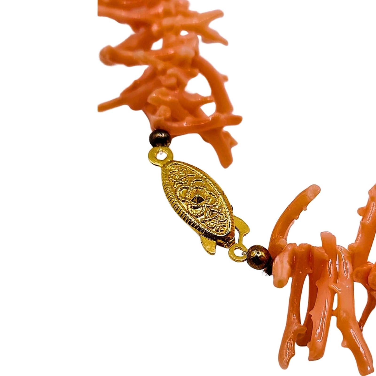 Italian Pink Salmon Branch Coral 15-Inch Necklace