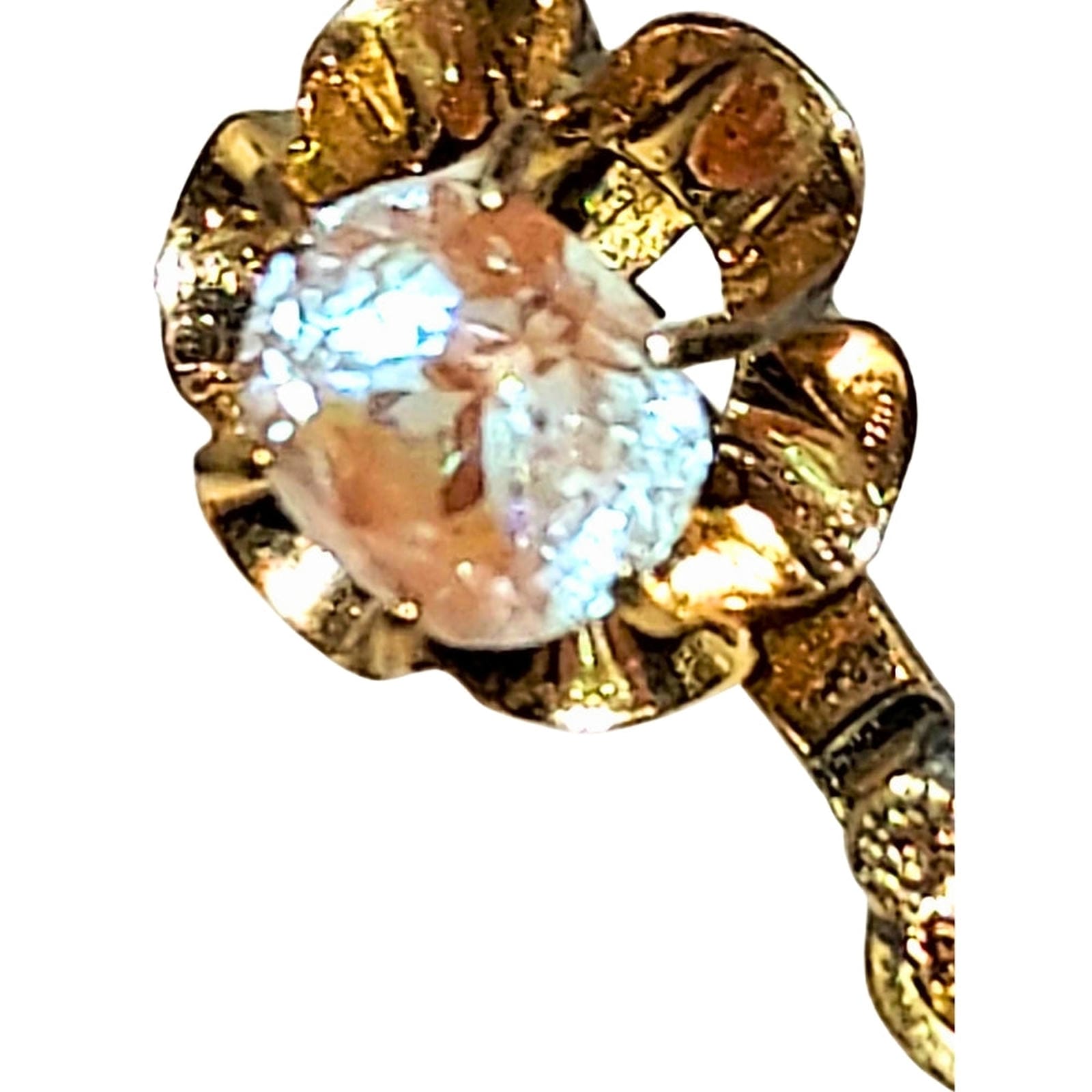 Petite Masonic Pin - 12K Gold with Faceted Crystal