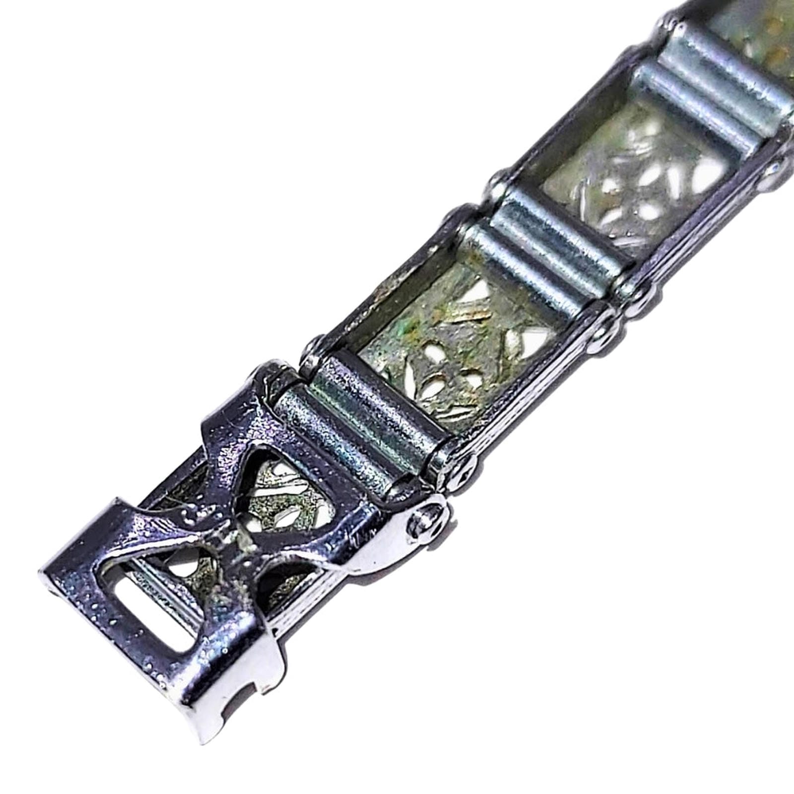 White Gold Electroplated Crystal Bracelet - Vintage
