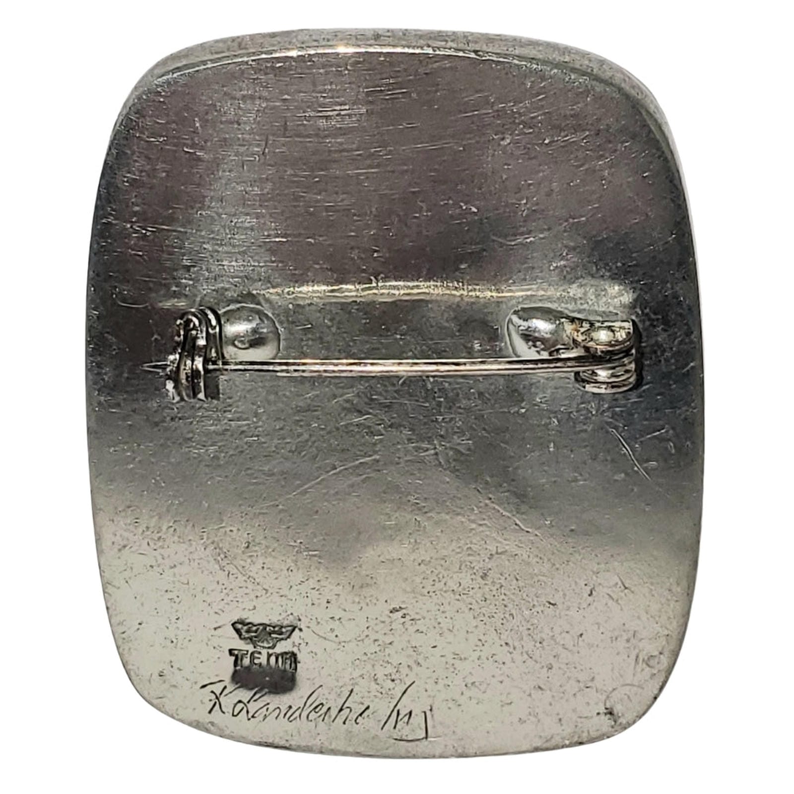 Artisan Pewter Rowboat Pin - Signed R. Landerholm, Tennessee