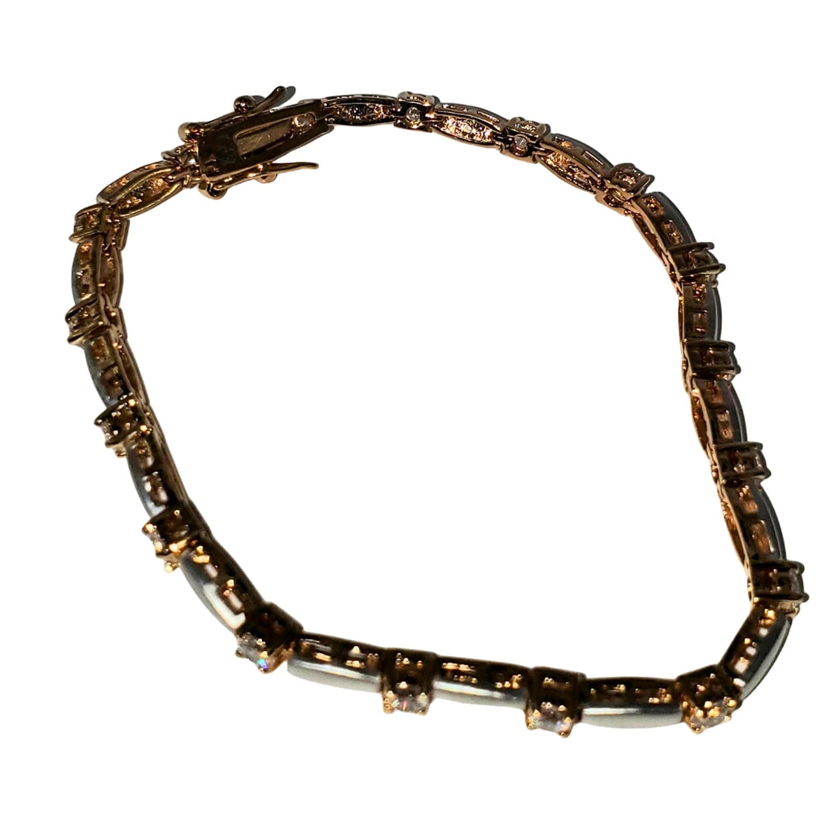 Silver & Gold Plate Buckle Bangle – Mexico