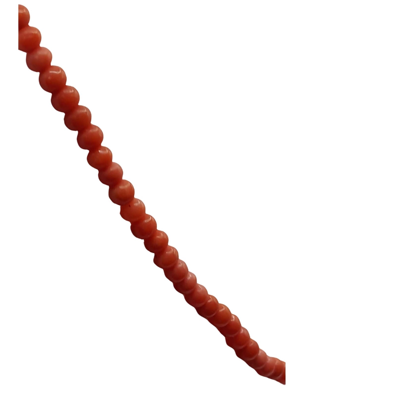 Victorian Coral Bead Necklace with Gold Barrel Clasp