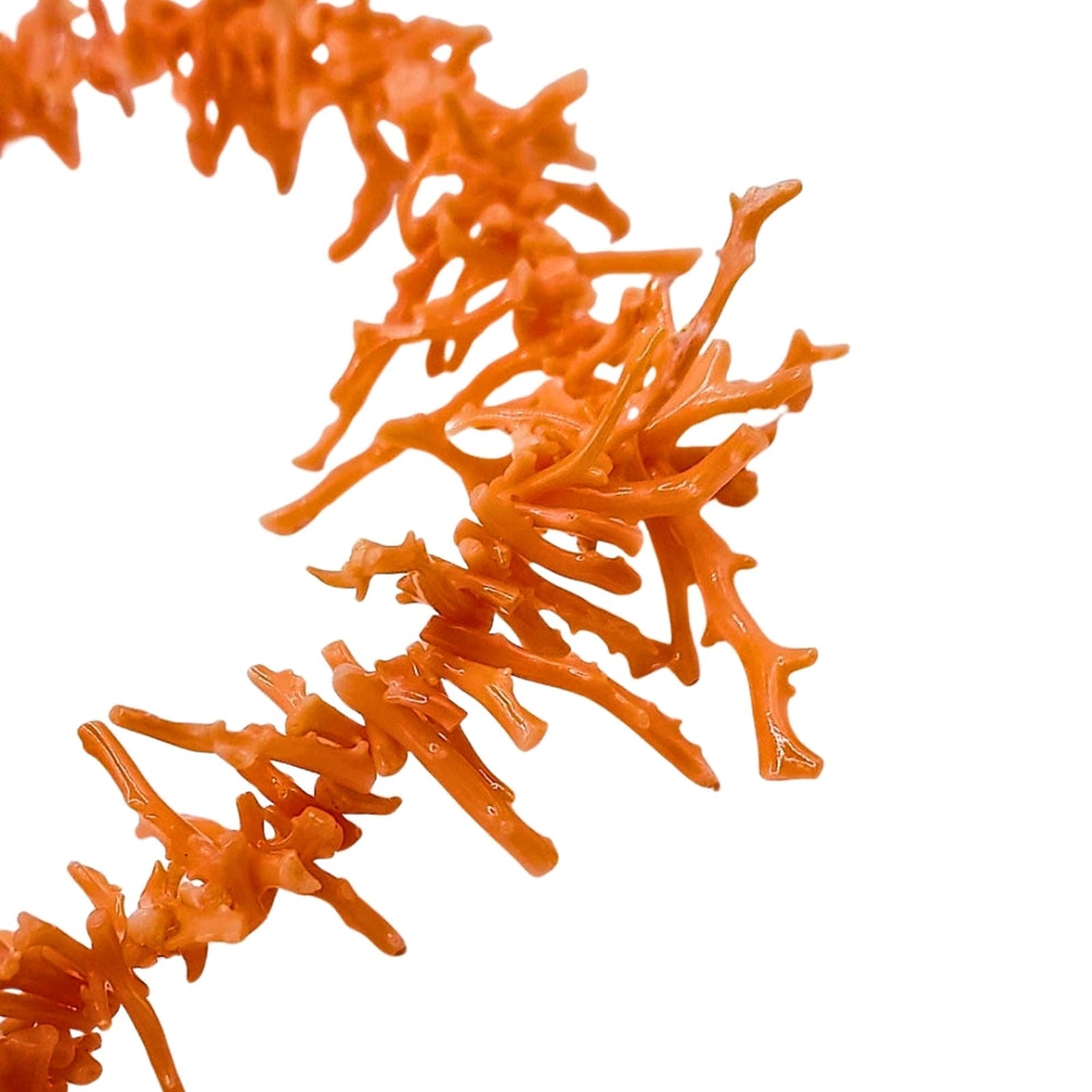 Italian Pink Salmon Branch Coral 15-Inch Necklace