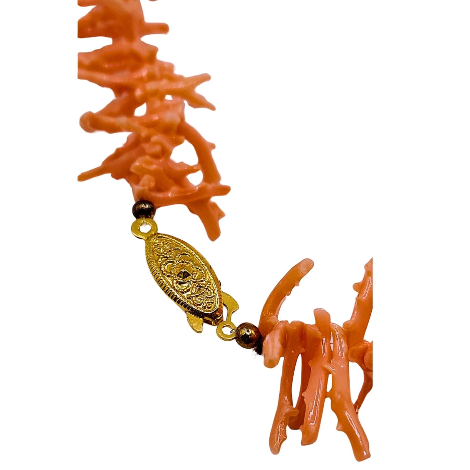 Italian Pink Salmon Branch Coral Necklace