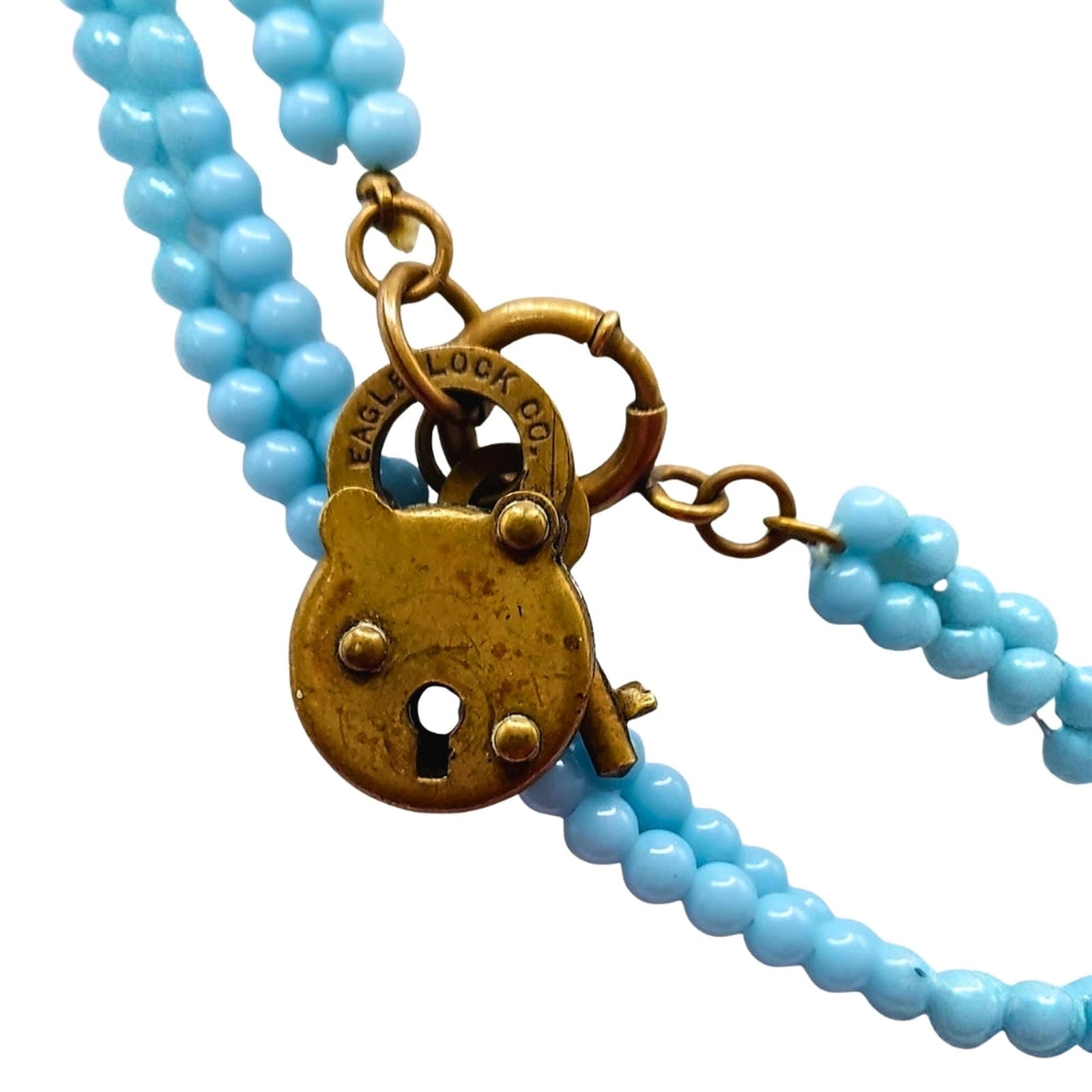 Angel Skin Coral 30-Inch Blue Bead Necklace