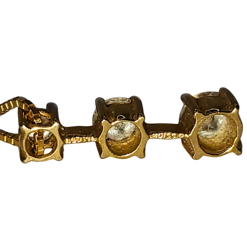 Three Diamond Pendant in 14KT Gold - Italy