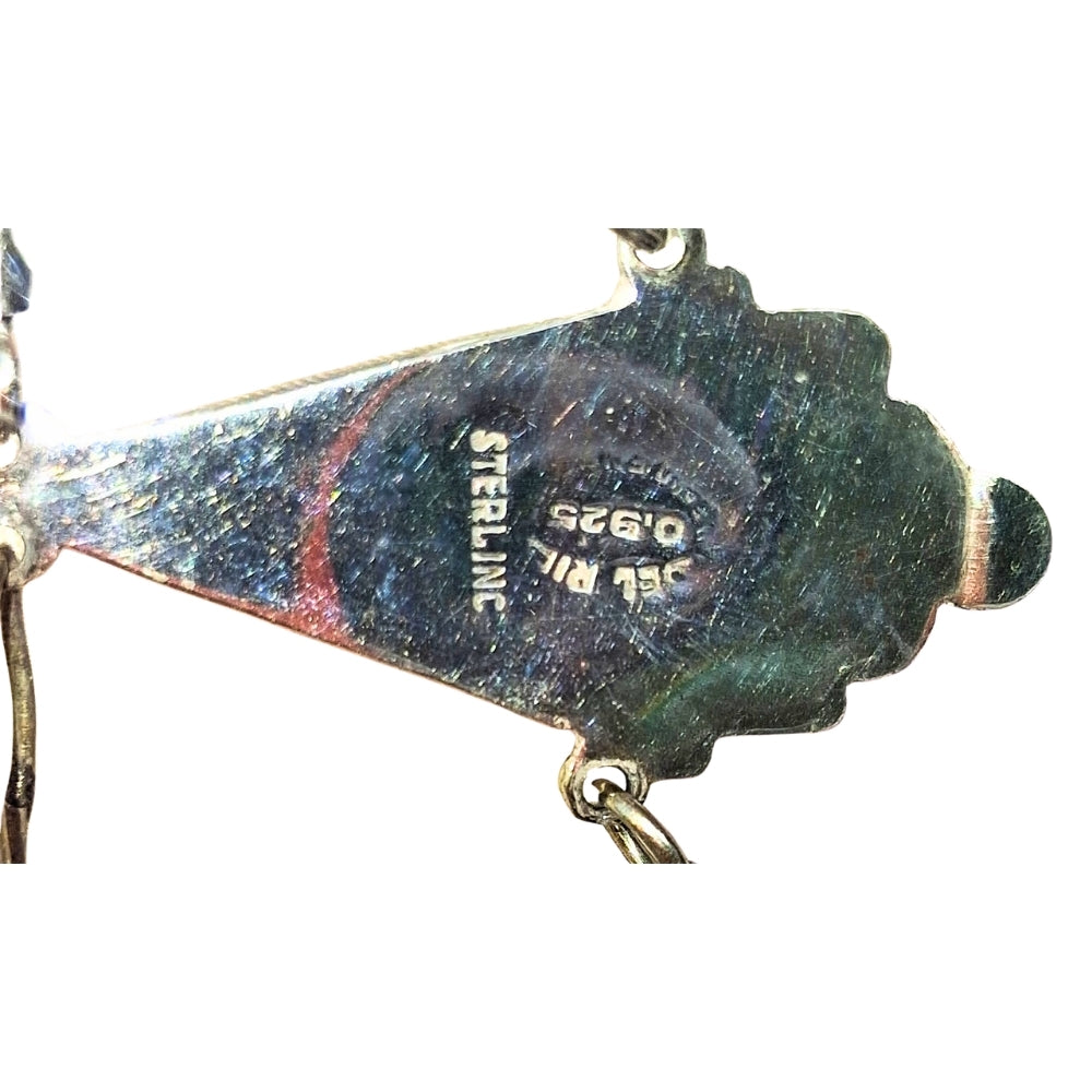 Mexican Abalone & Sterling Necklace and Earrings Set