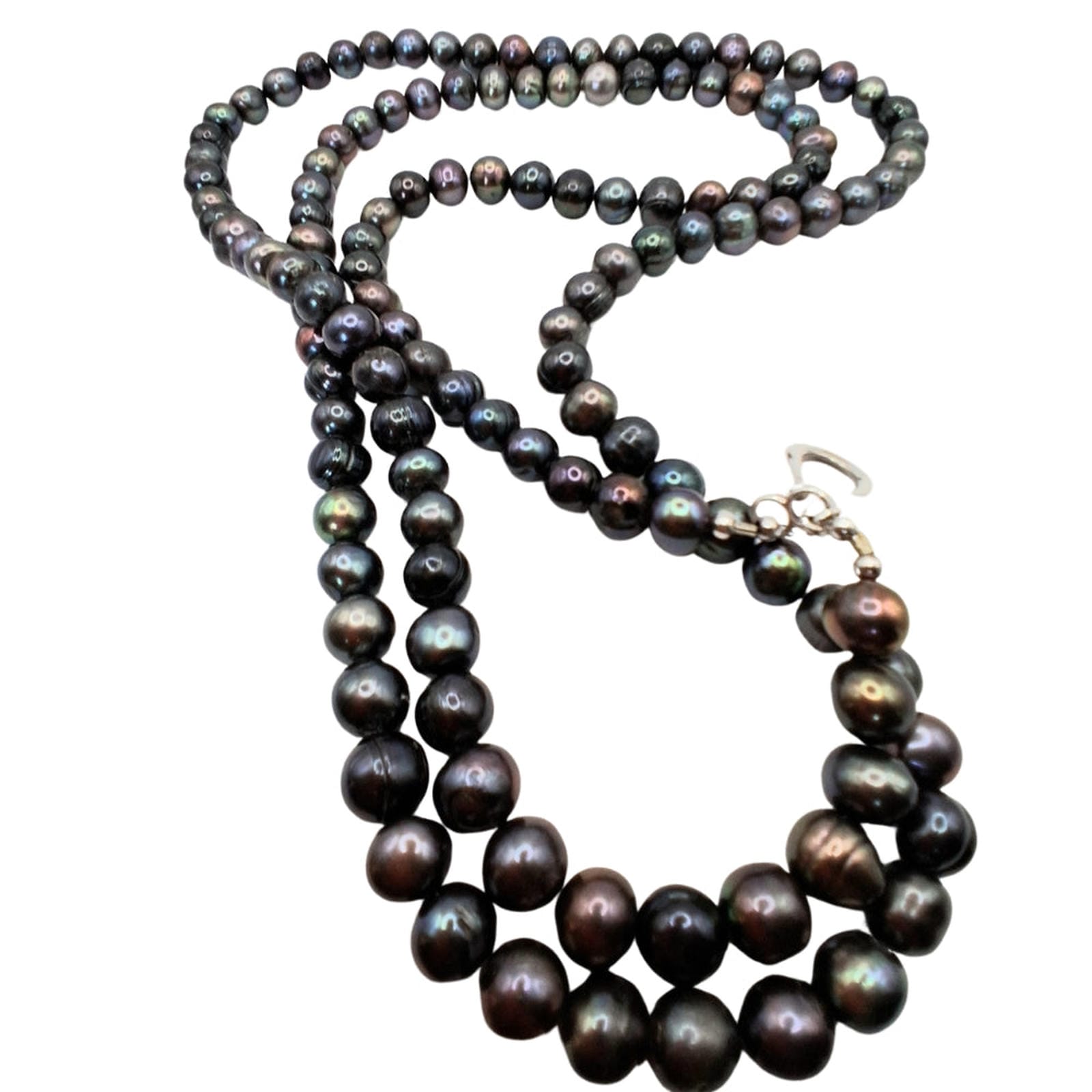 Rainbow Gray Pearl Necklace