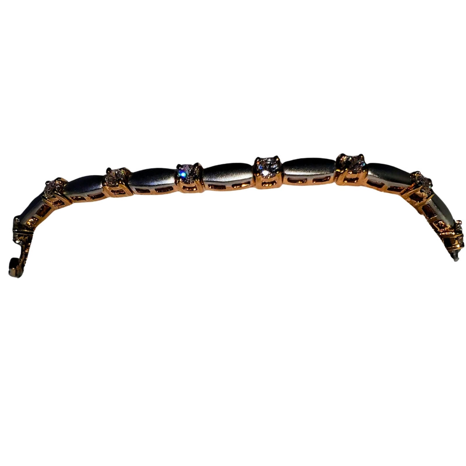 Silver & Gold Plate Buckle Bangle – Mexico