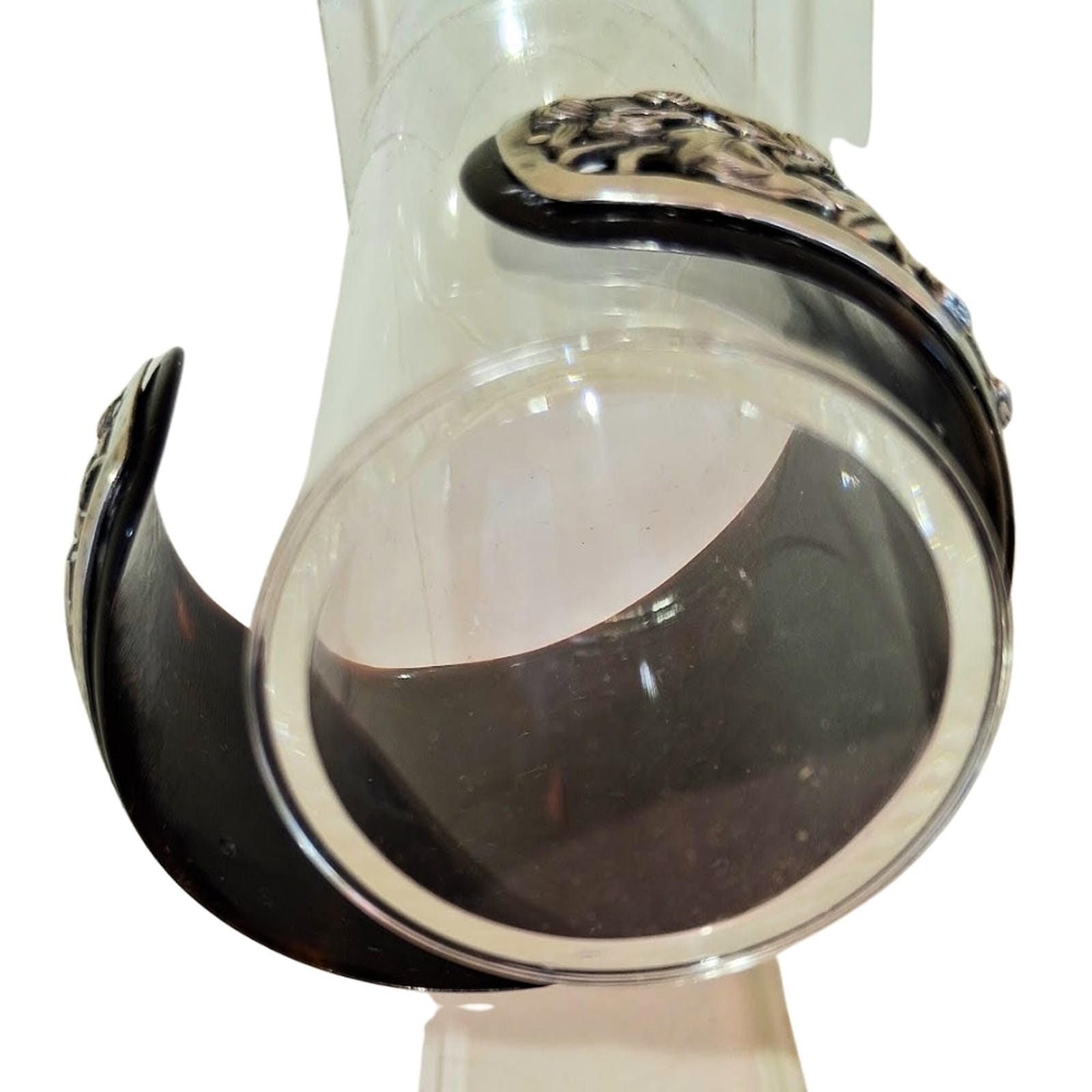 Victorian Repoussé Shell Cuff Bracelet - Open Back