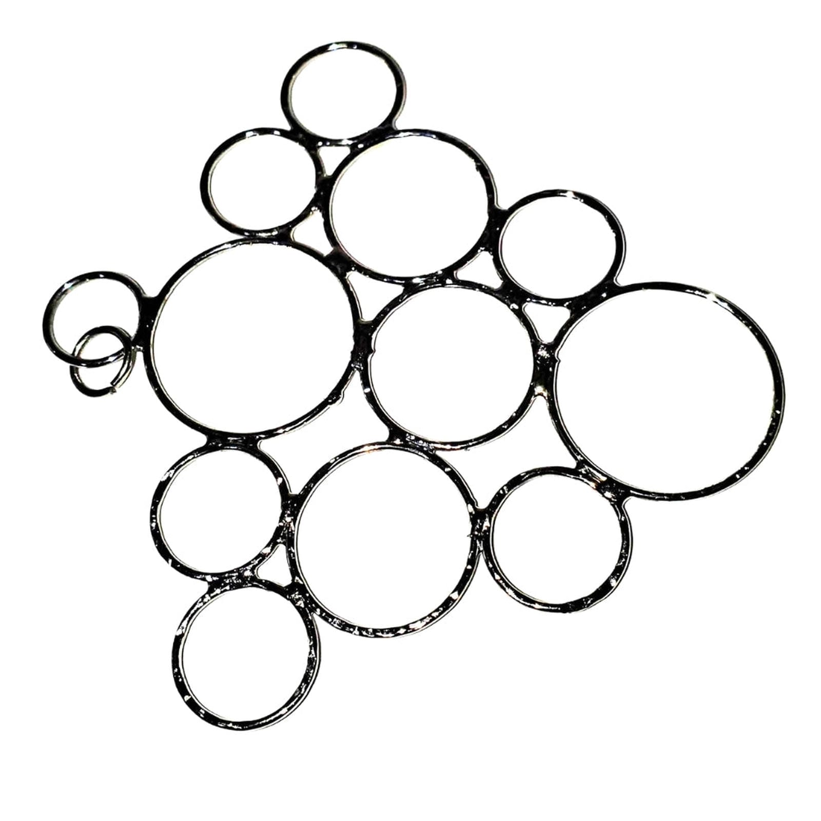 Sterling Silver Graduated Wire Circle Pendant
