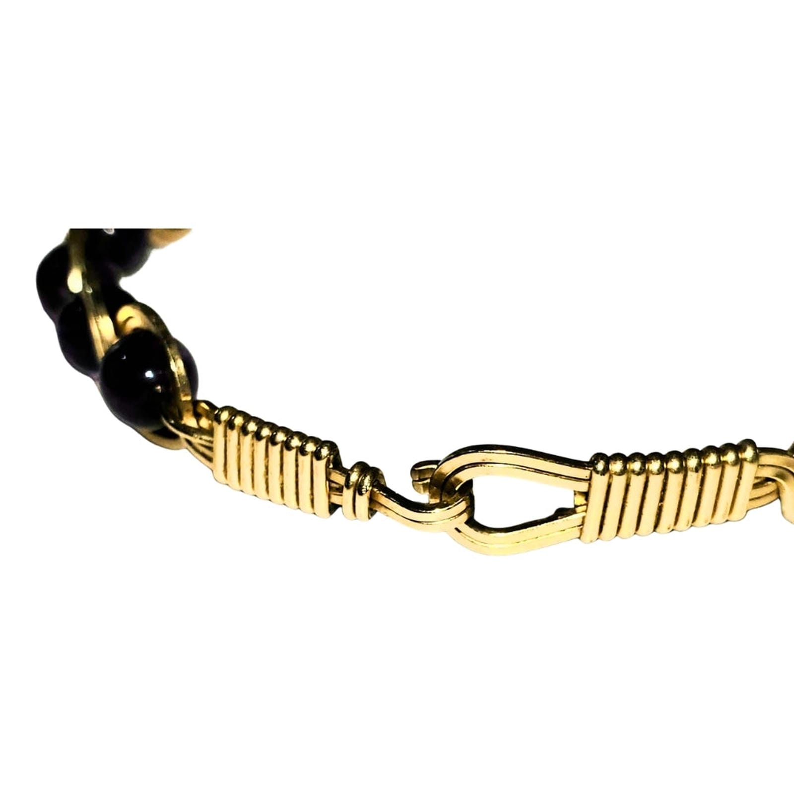 Italian Gold Wire & Onyx Bracelet