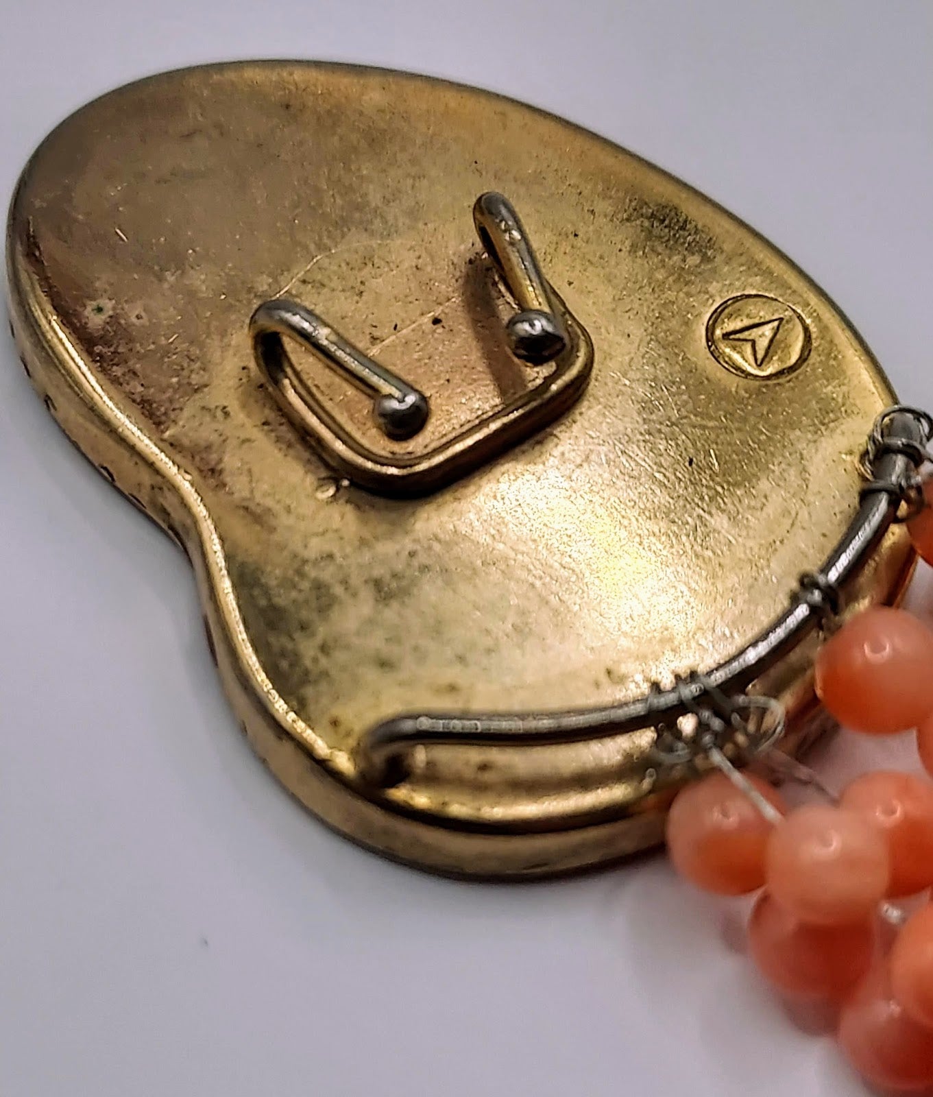 Angel Skin Coral Six-Strand Necklace, on cord