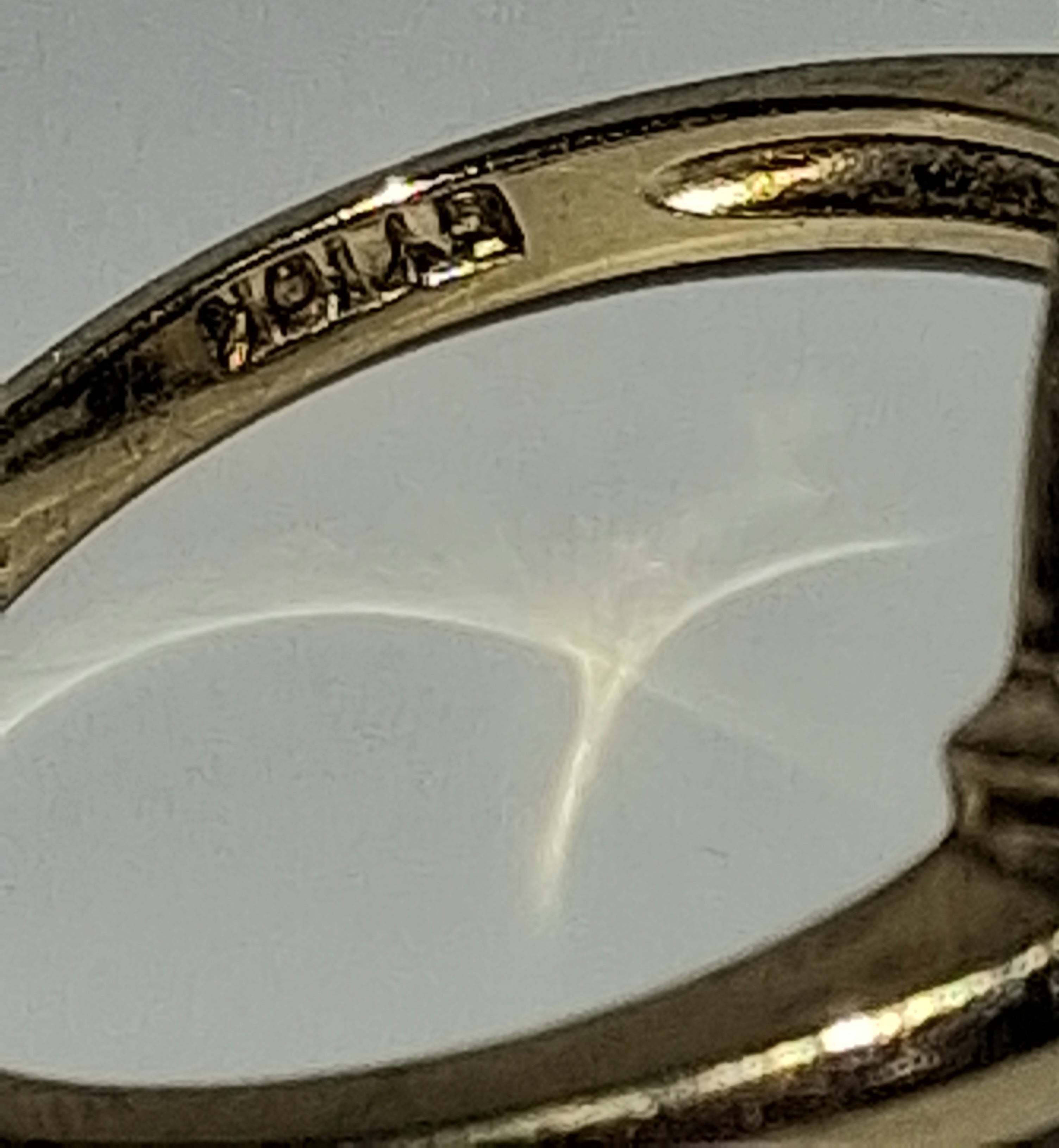 Art Deco Style Opal & Diamond Ring — 14KT Gold
