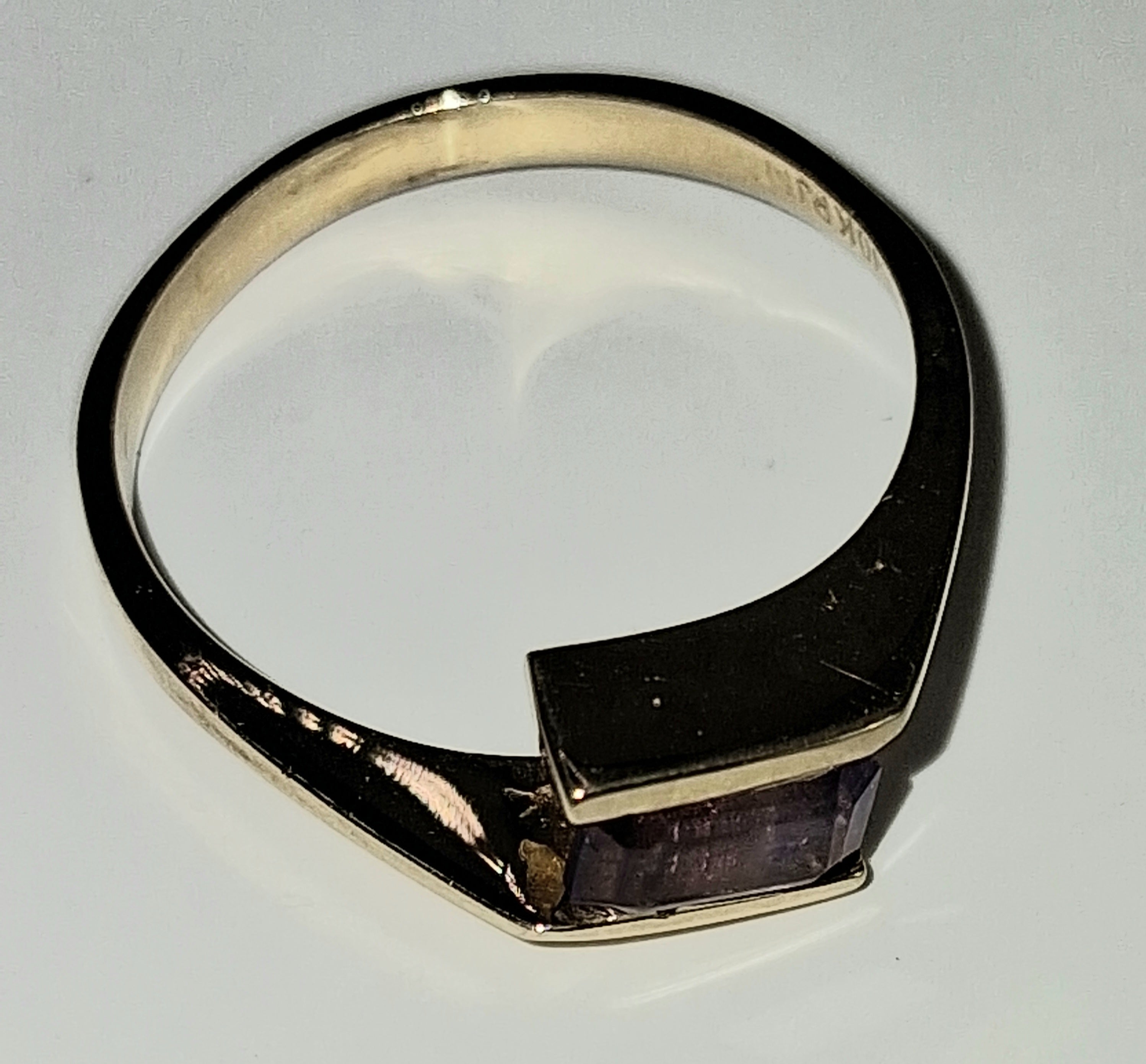 Artisan Asymmetrical Amethyst Ring — 10KT Gold