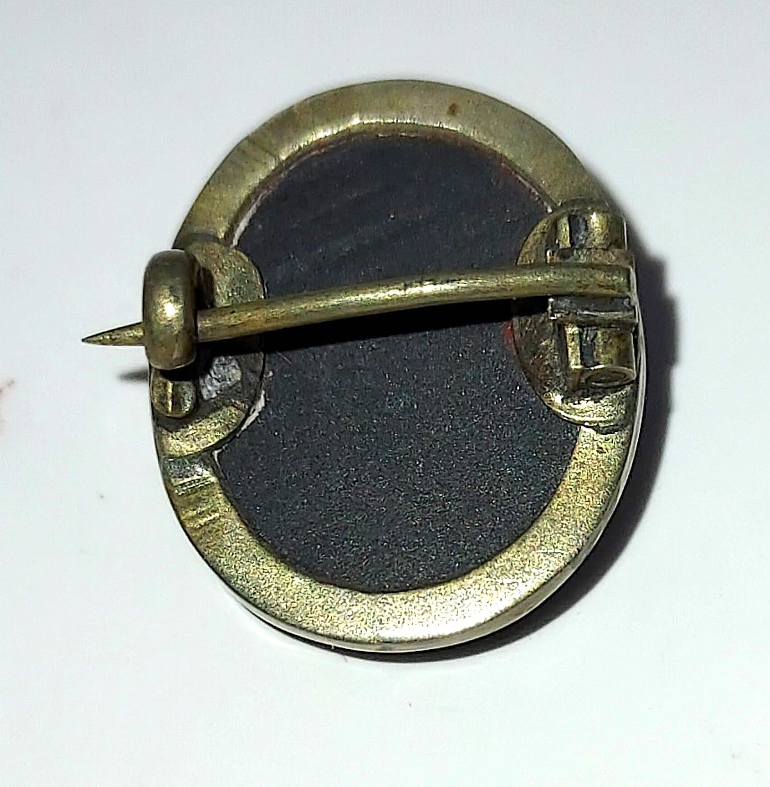 Black Lava Cameo Pewter Bezel, Italy