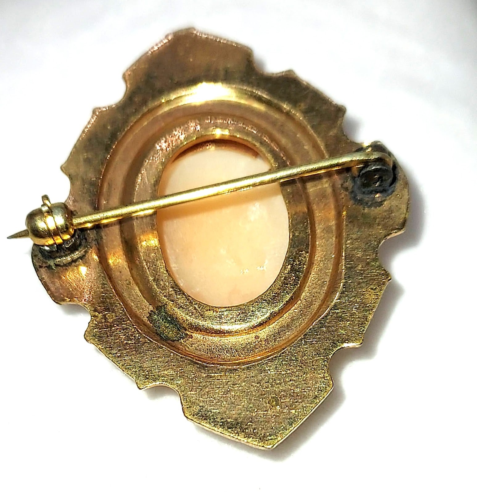 Fancy Shield Gold Filled Cameo Portrait of Lady
