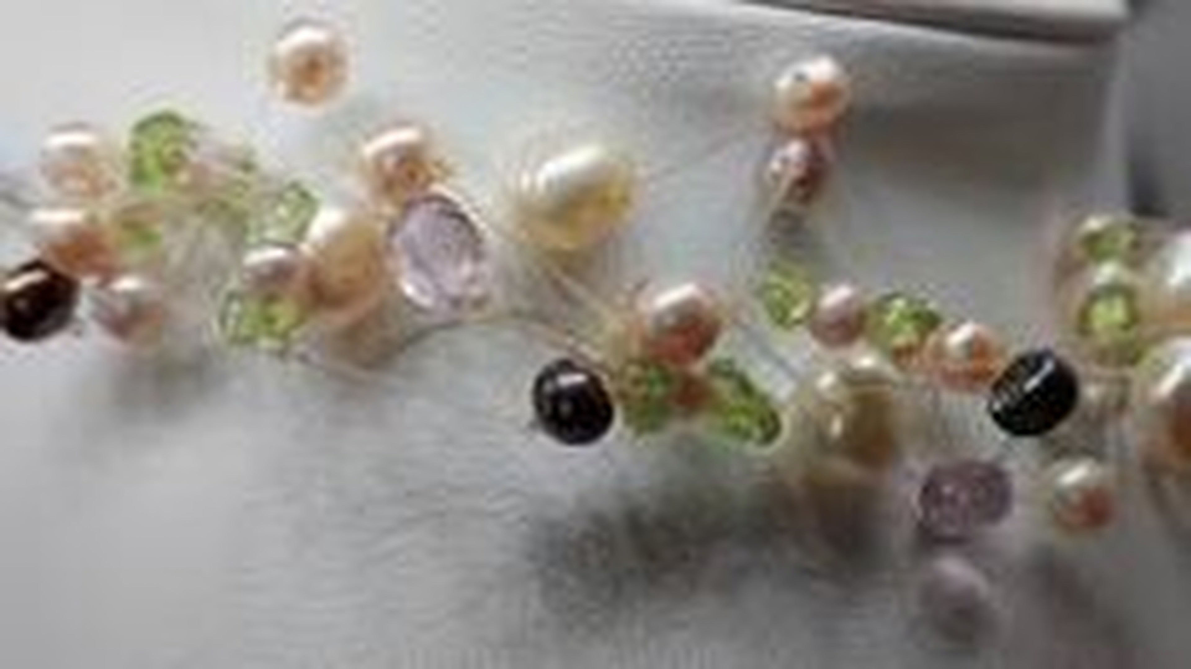 Freshwater Pearl & Semi-Precious Bead Choker, on mono-filament cord