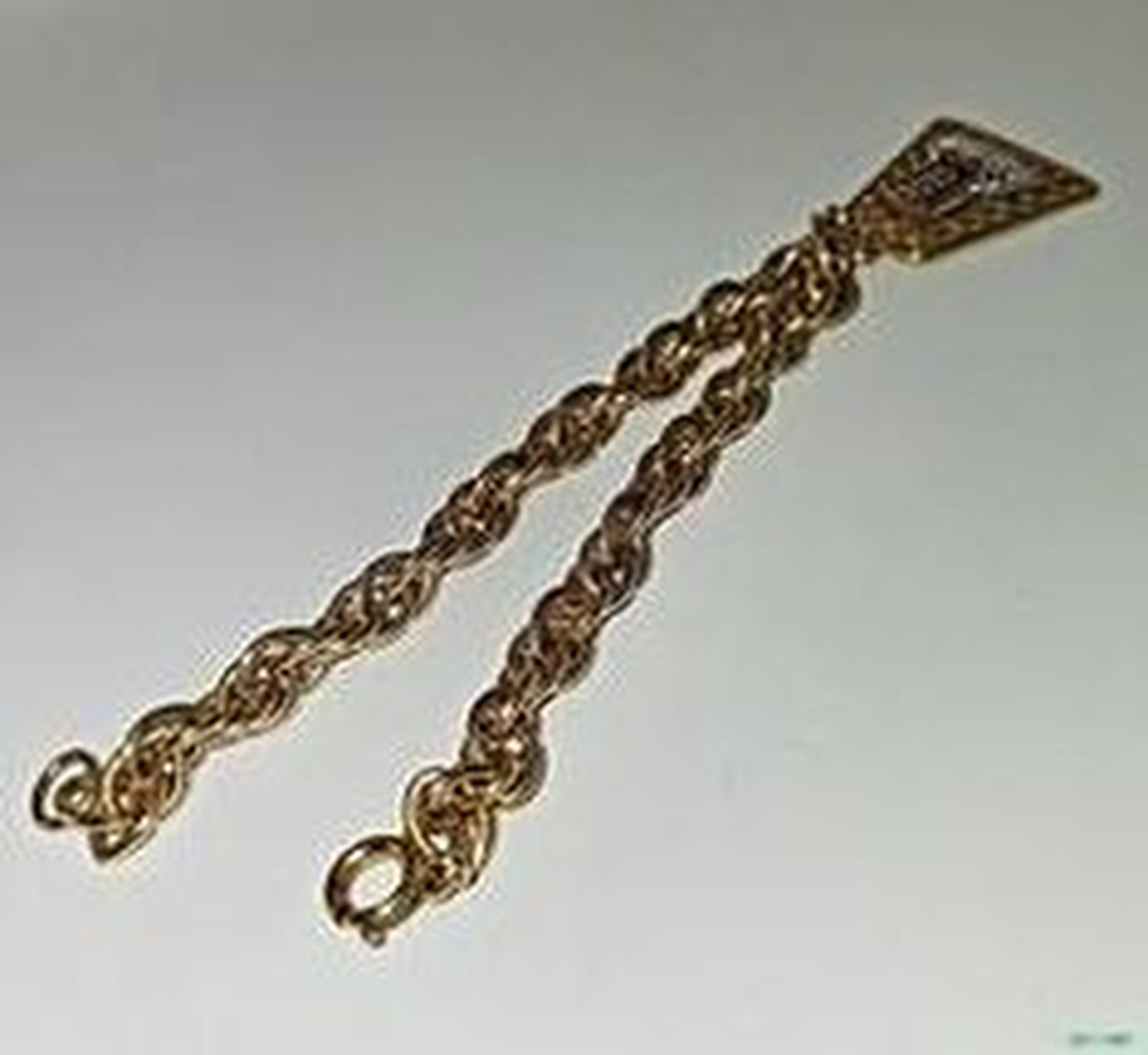 Gold Filled Filigree Award Ruby Stone Charm Bracelet