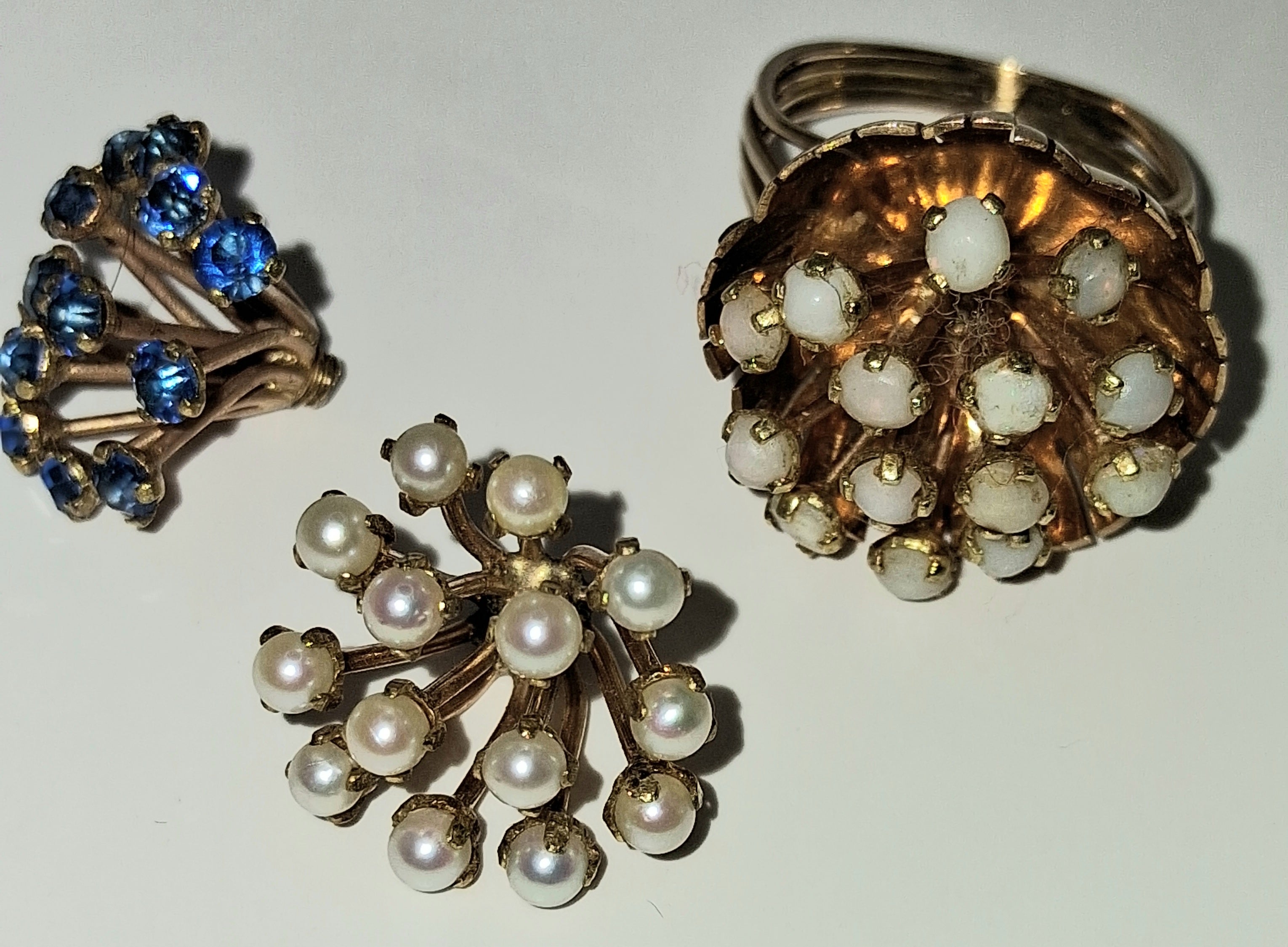 Mid-Century Interchangeable Stone Cocktail Ring