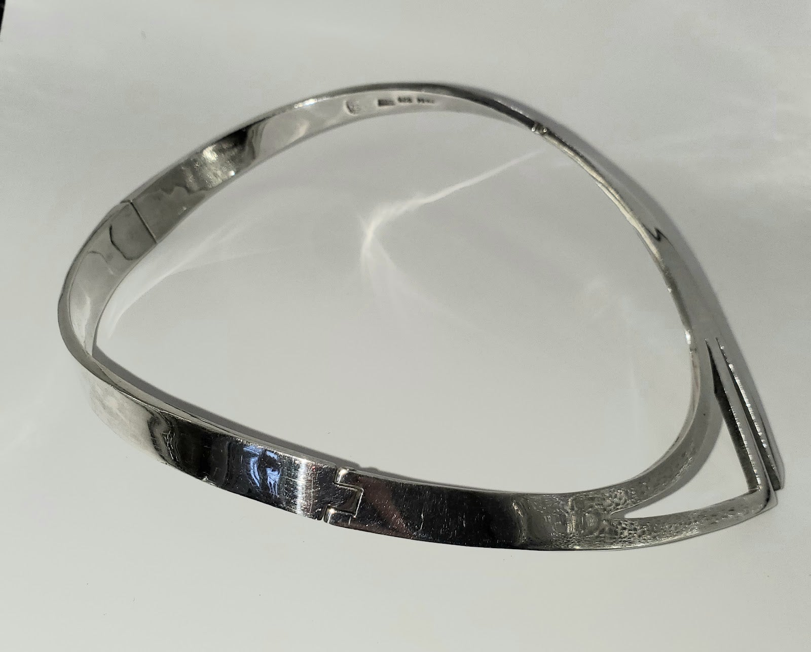 Mid-Century Modern Sterling Silver Triangle Choker — Mexico