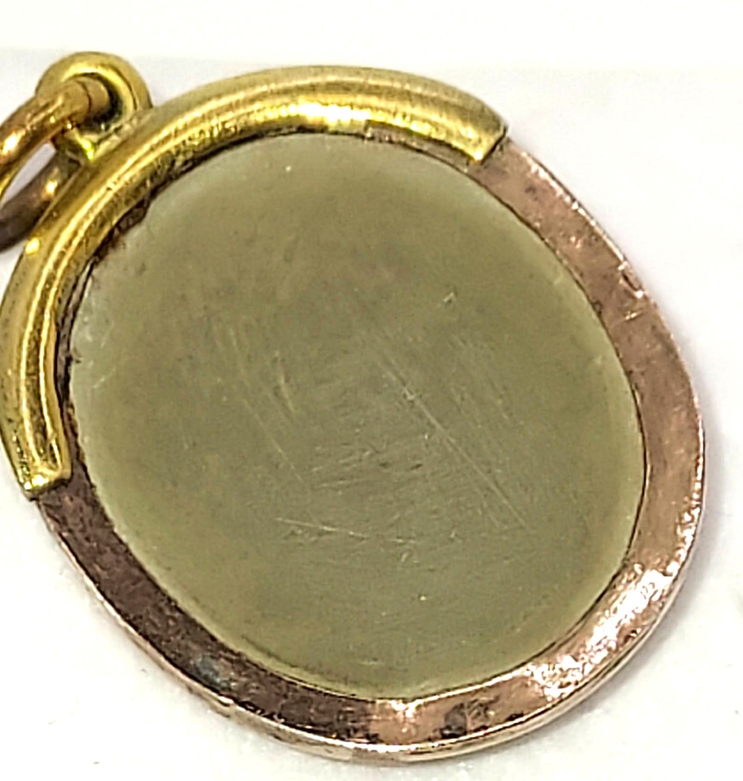 Natural Lava cameo of Male profile, Italy, Pin Pendant, Gilt metal bezel