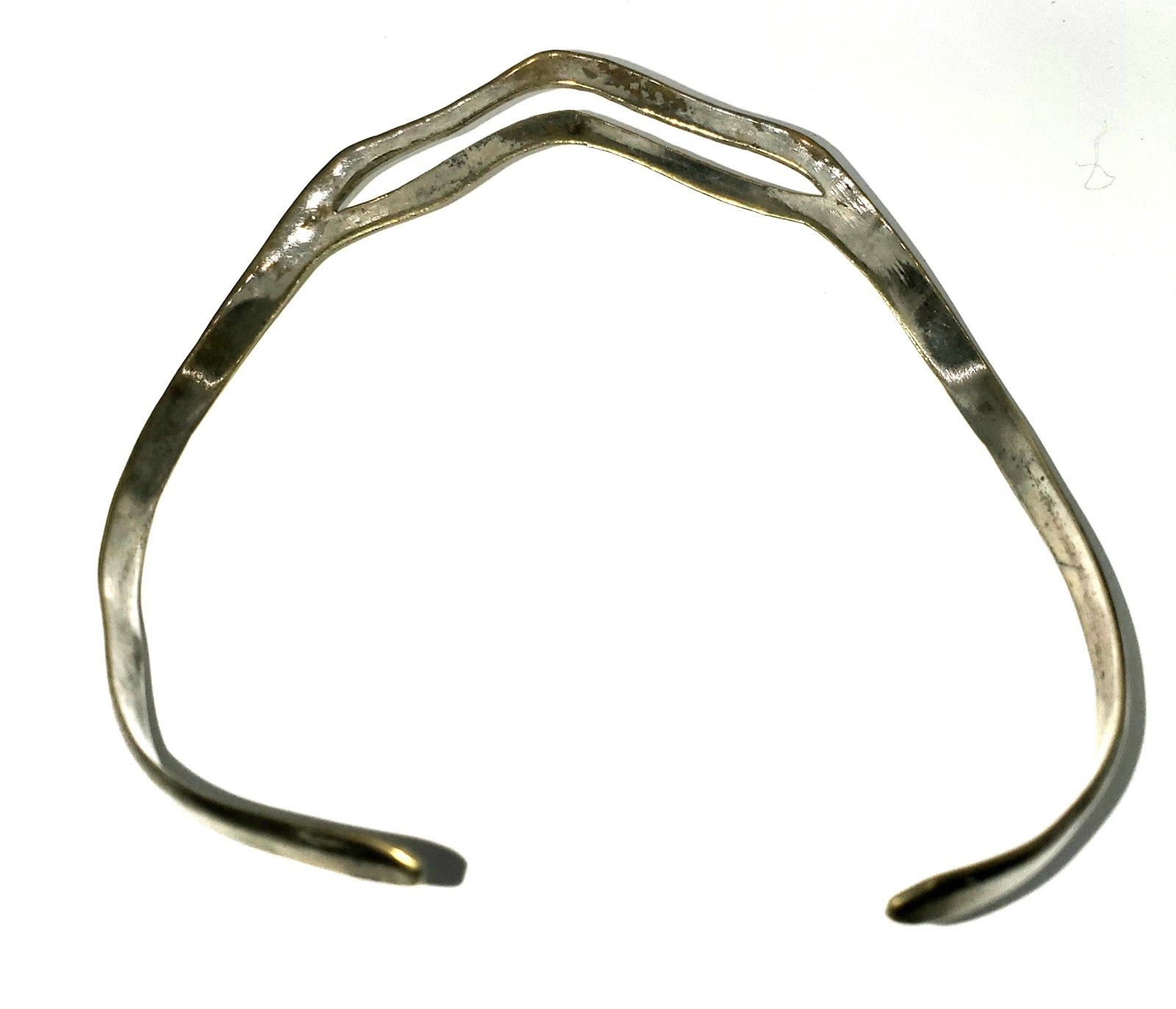 Silver-Plated Contemporary Open Design Choker