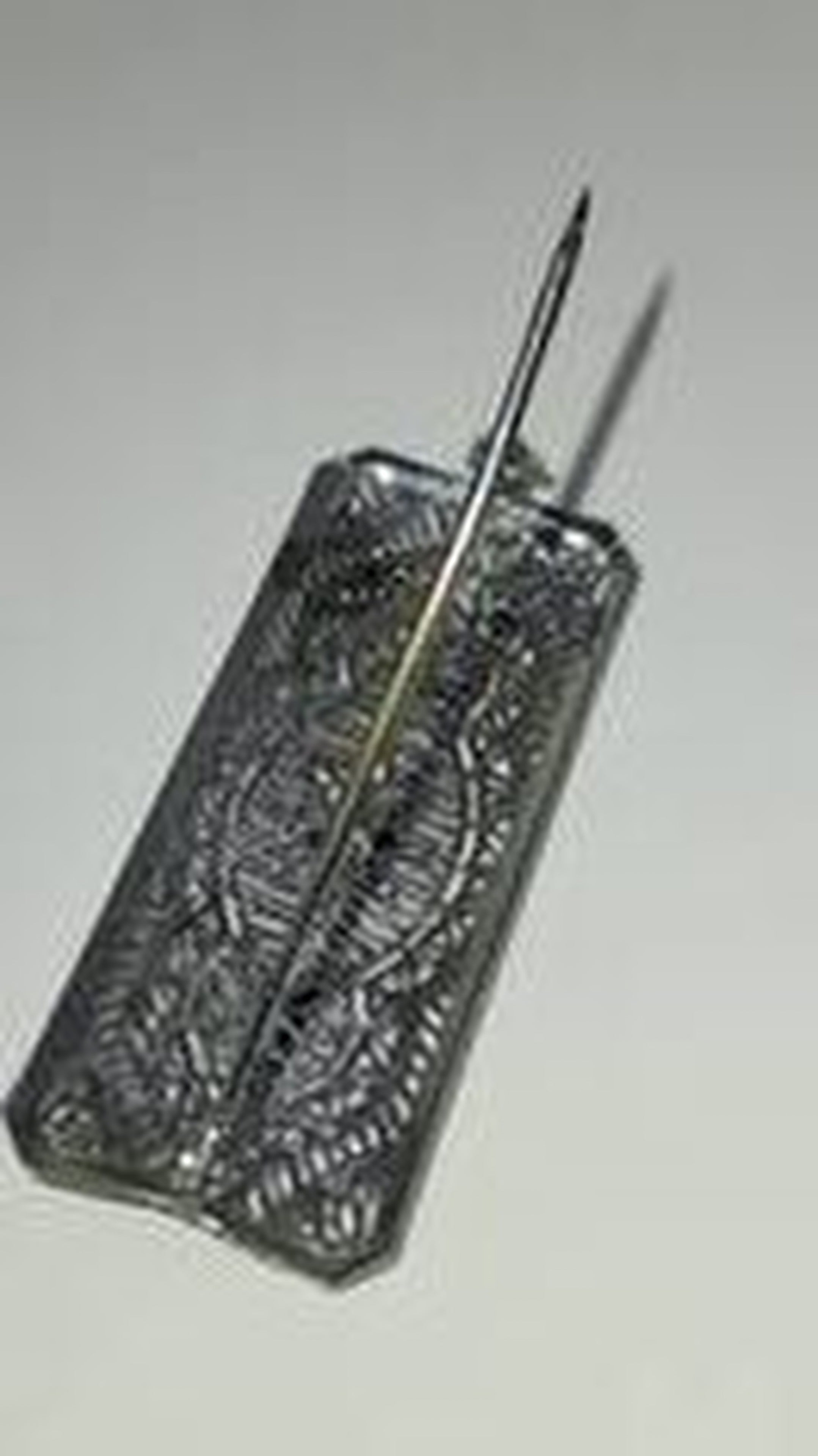 Silver-Washed Filigree Pin — Three Clear Crystals