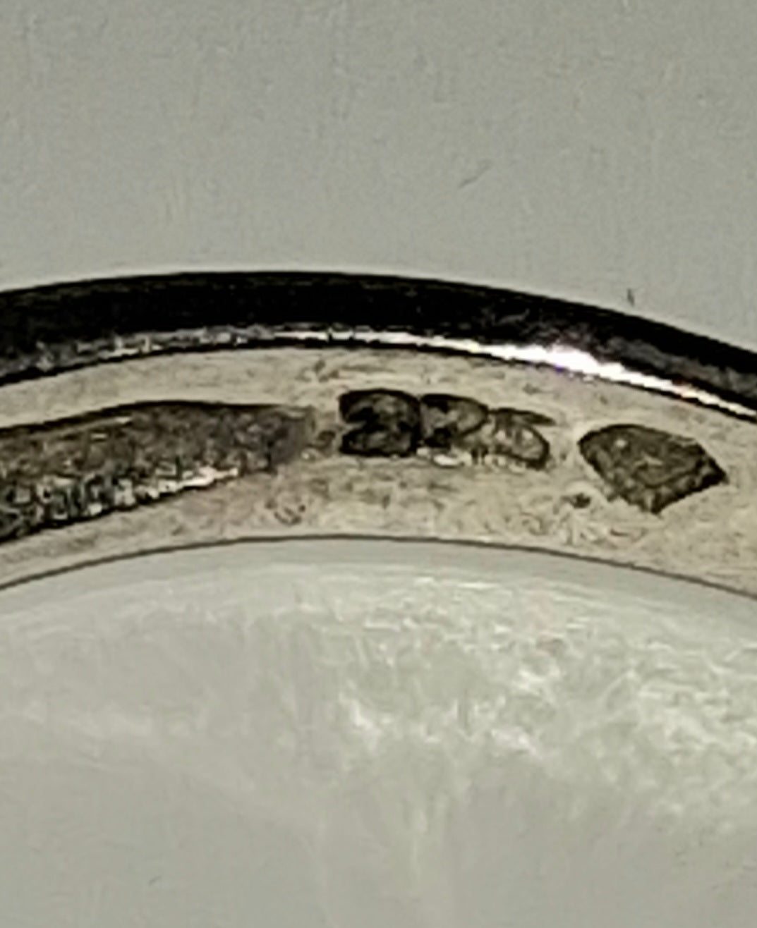 Sterling Silver Band with Five Clear Stones