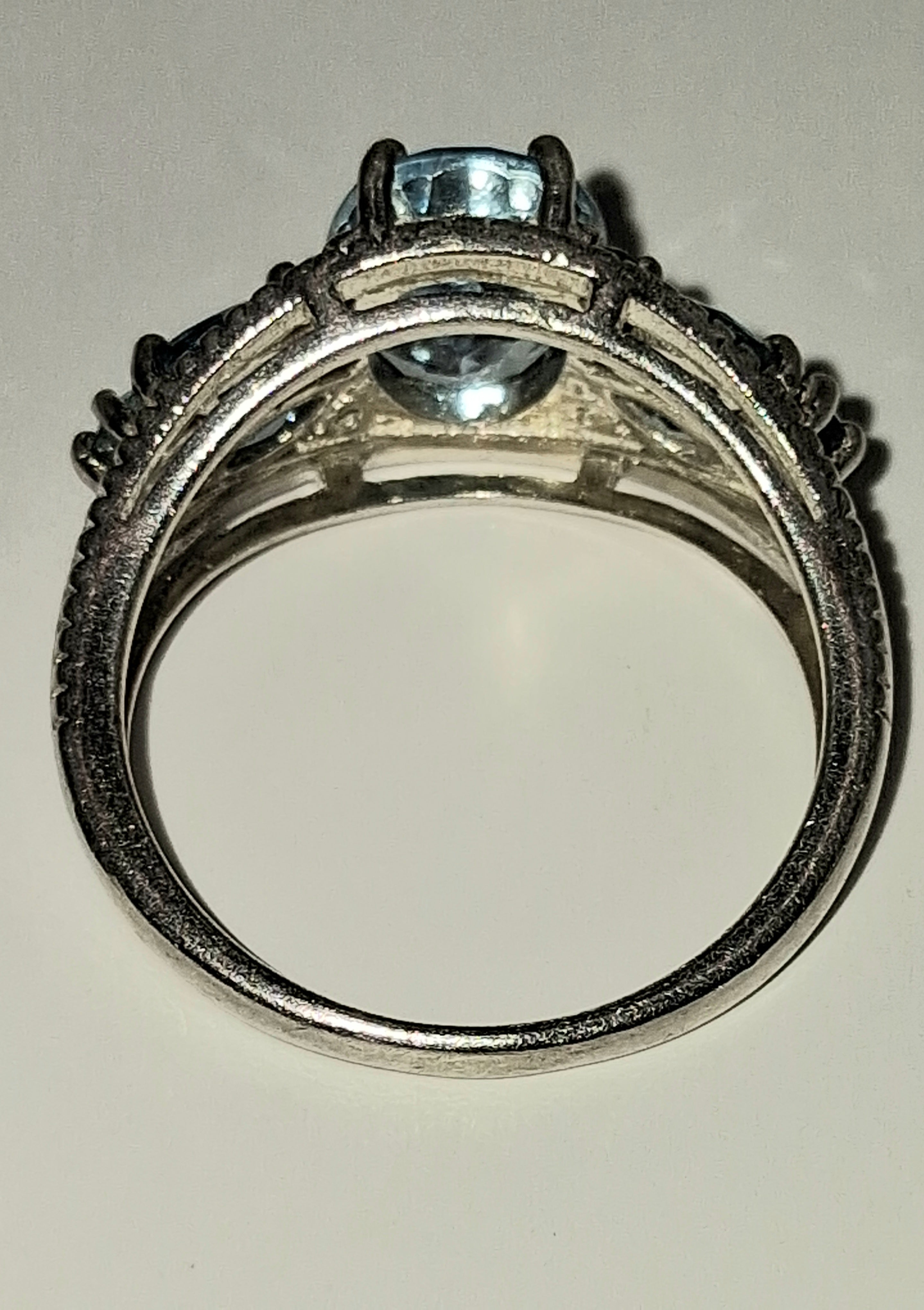 Sterling Silver Blue Topaz Ring, CNA