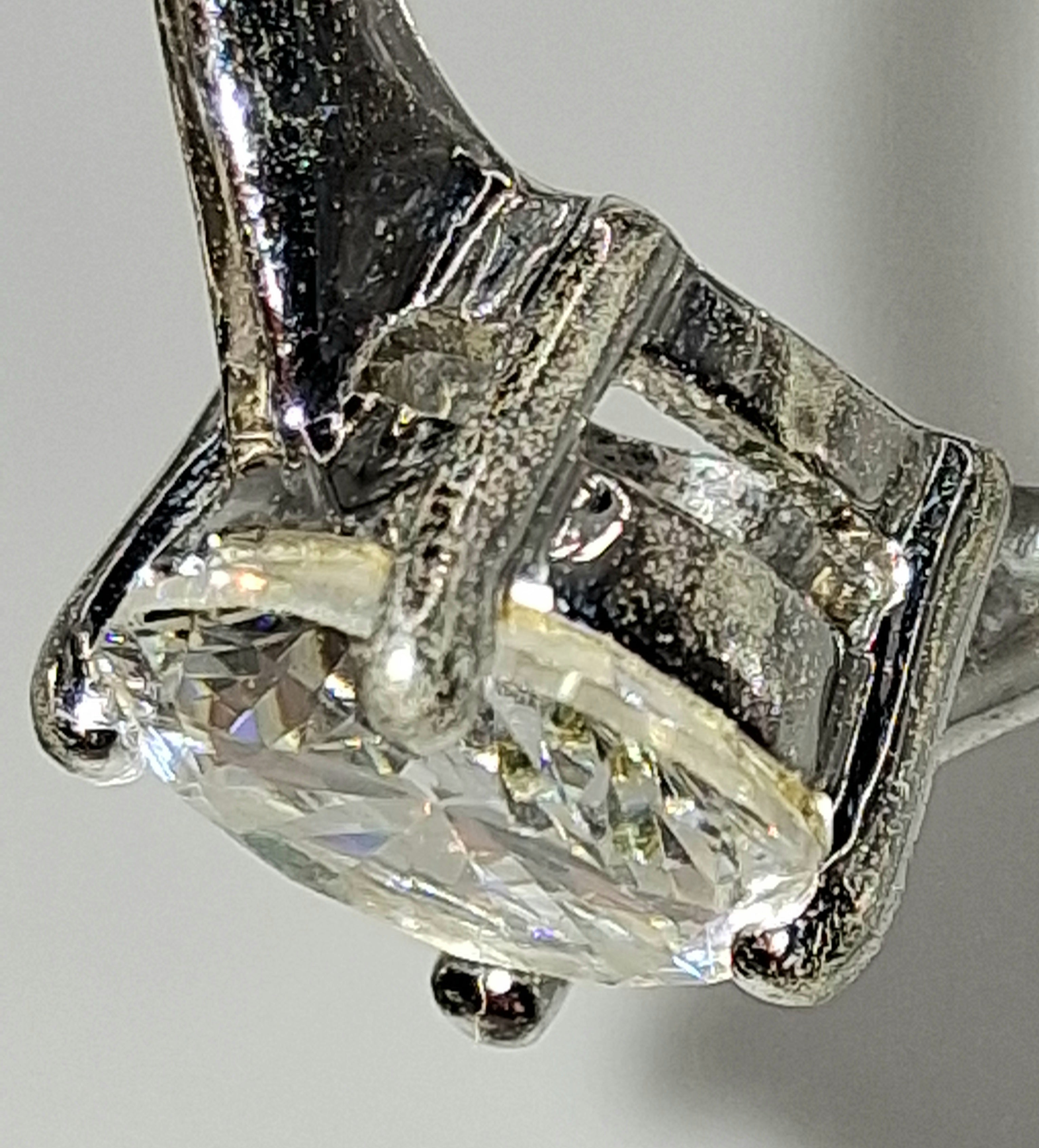 Sterling Silver Tiffany-Style CZ Solitaire Ring