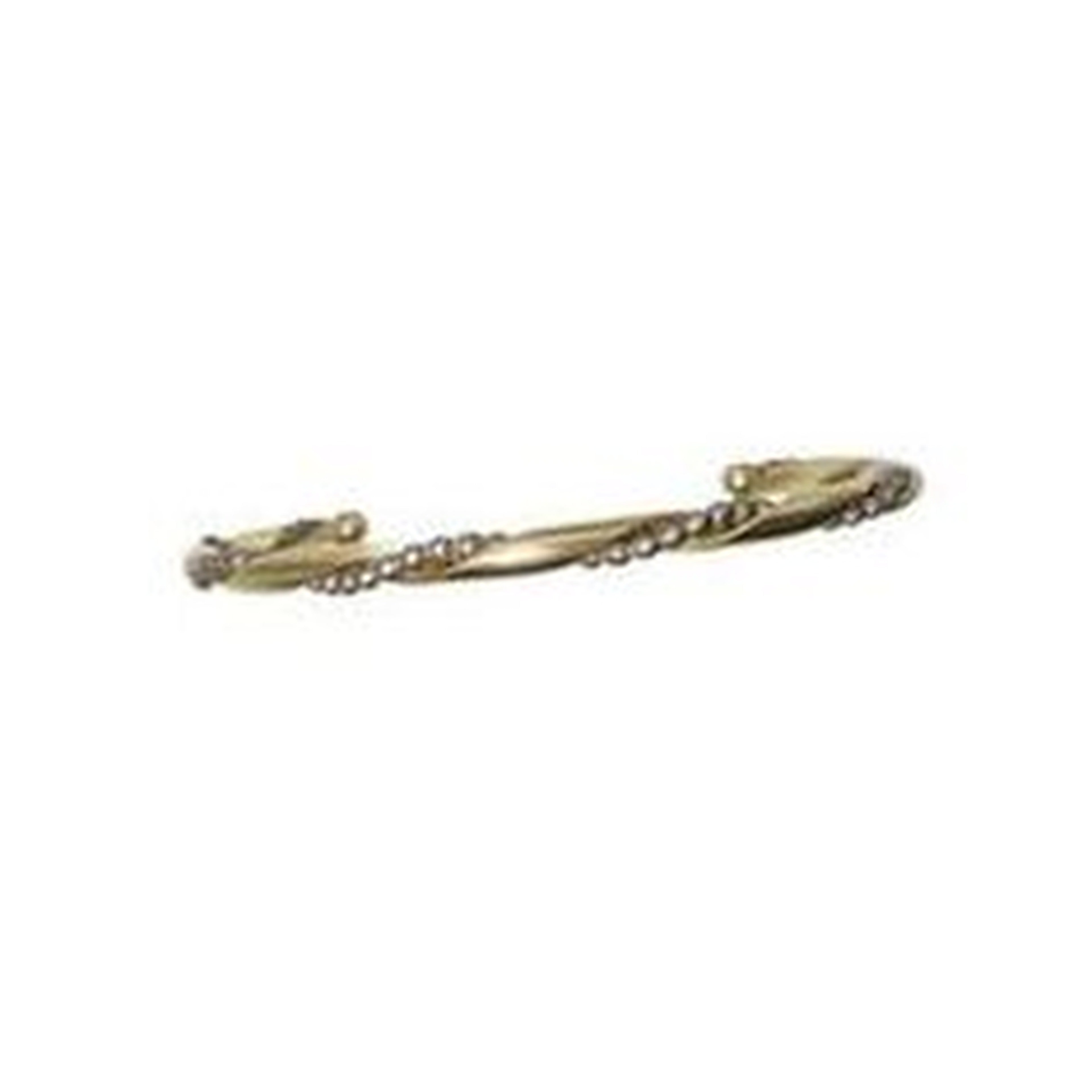 Twisted Gold & Sterling Tiny .925 Silver Bead Bracelet