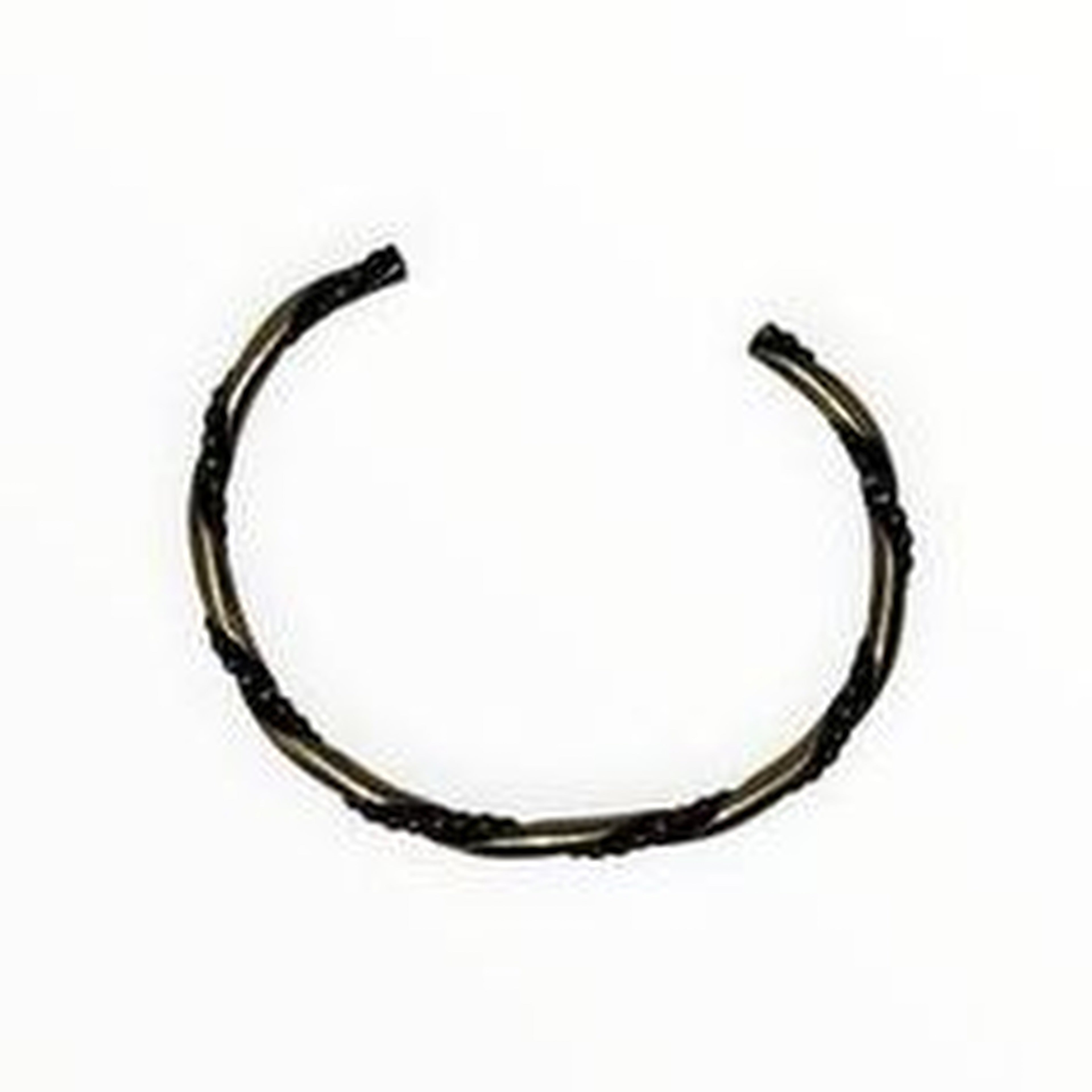 Twisted Gold & Sterling Tiny .925 Silver Bead Bracelet