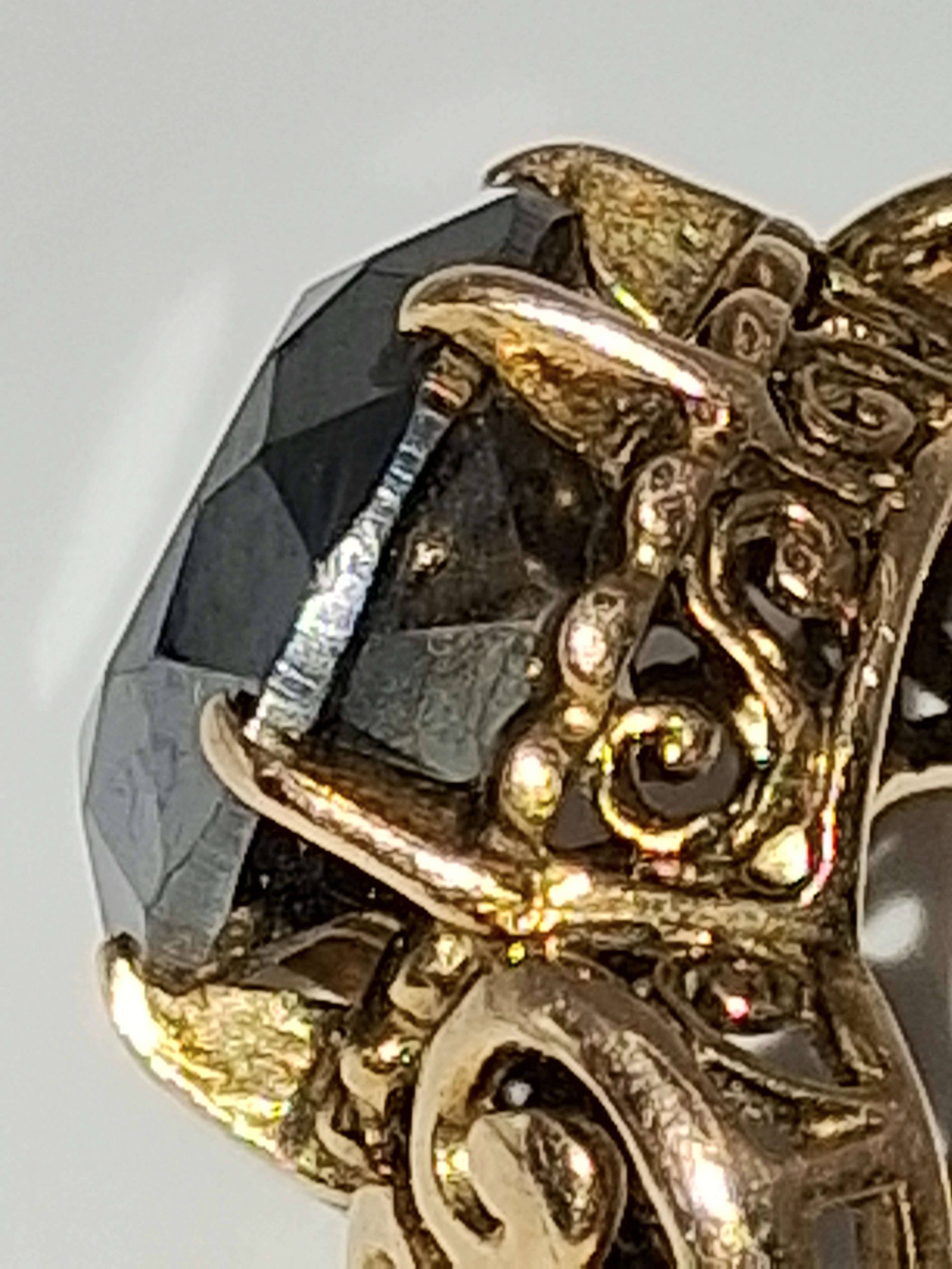 Victorian Hematite Ring — 14KT Gold