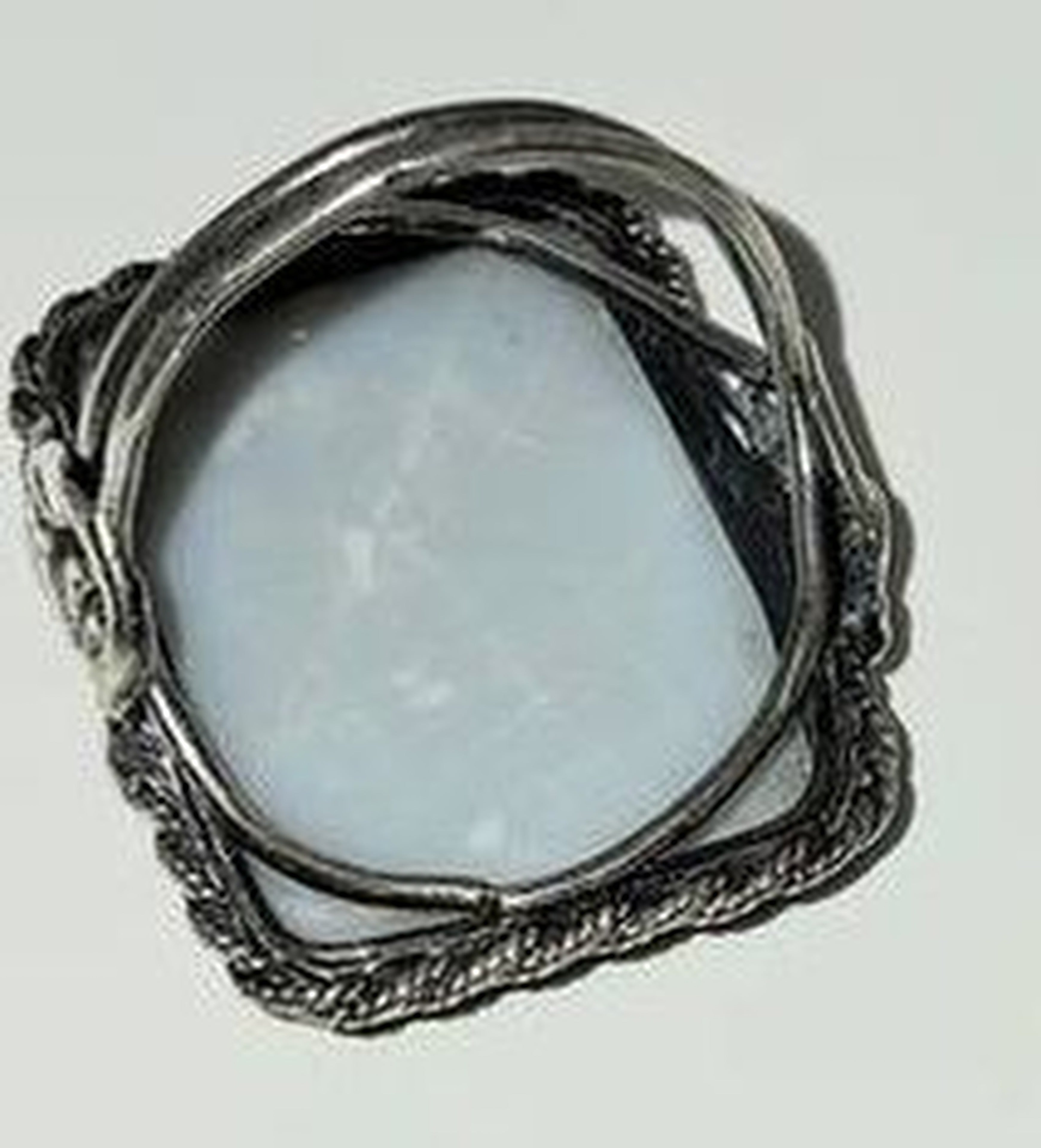 Victorian Onyx Dragon Sterling Ring
